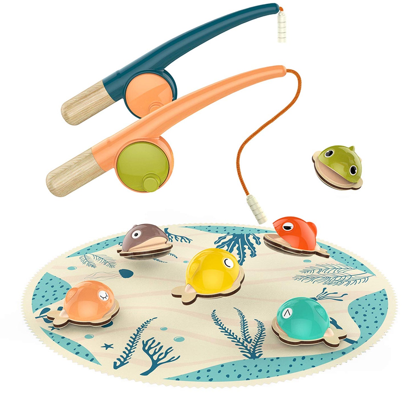 TOP BRIGHT Fishing Toy for 2-Year-Olds | Two-Player Magnetic Fishing Game
