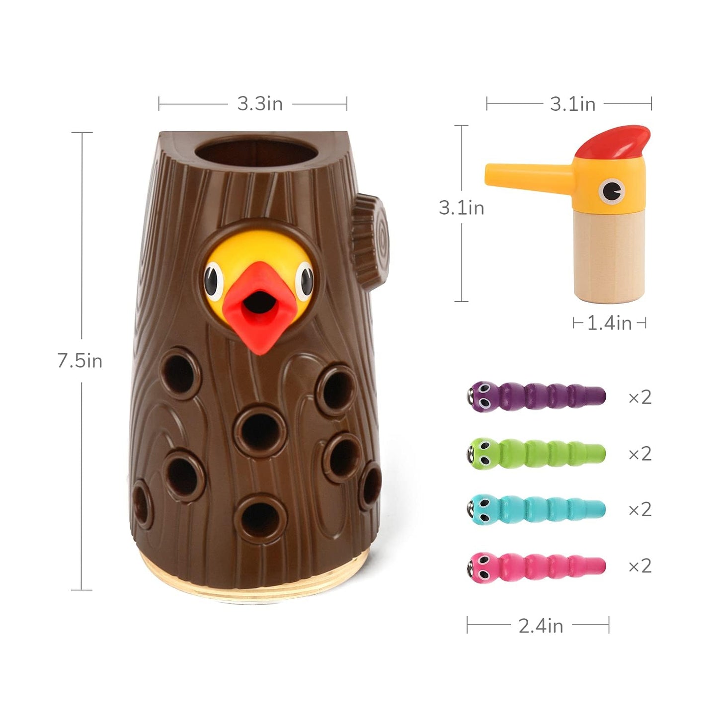 TOP BRIGHT Montessori Toys for 2 Year Olds | Magnetic Bird Feeding Game & Fine Motor Skills Toy