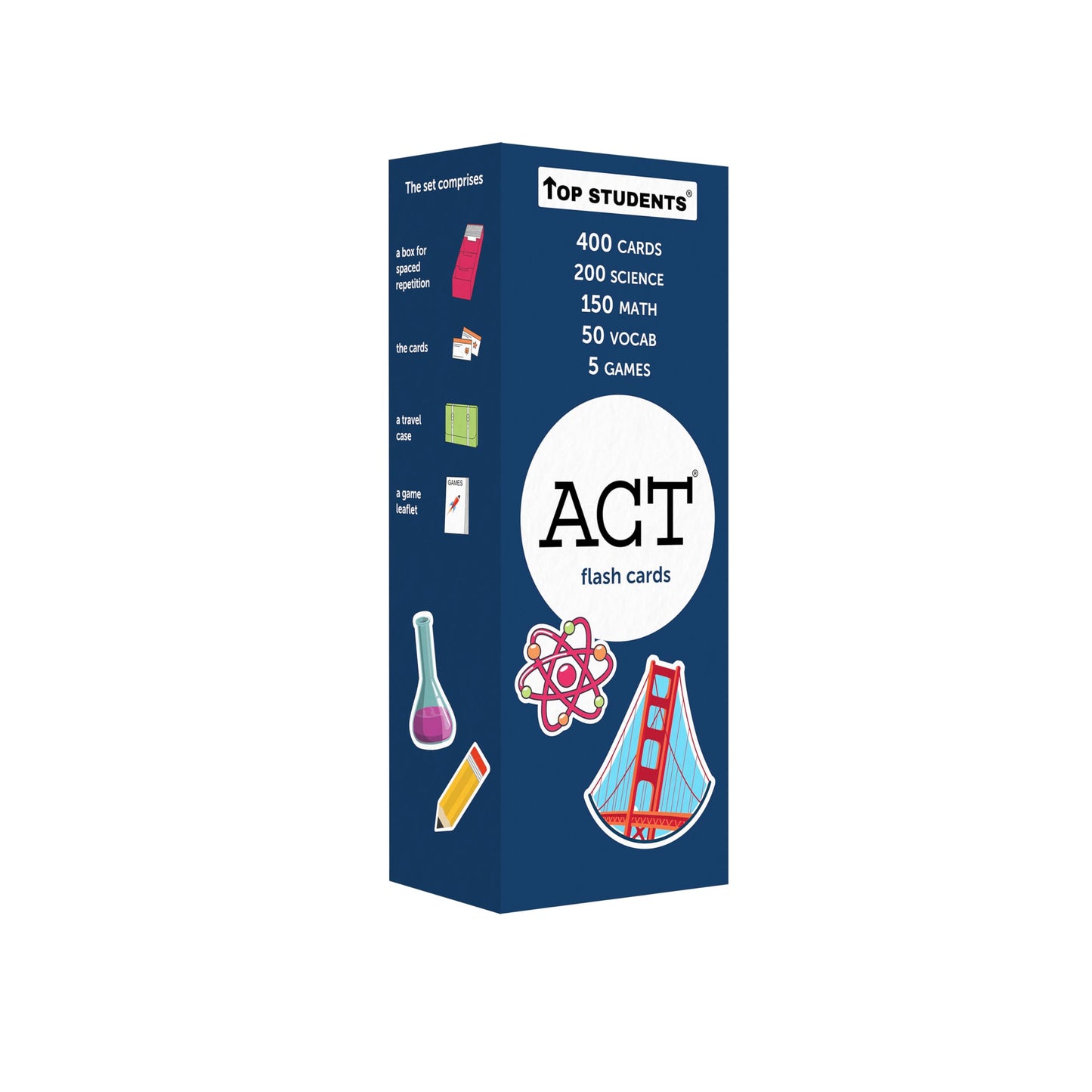 TOP STUDENTS ACT Flash Cards 2026 – 400 Math & Science Prep Kit