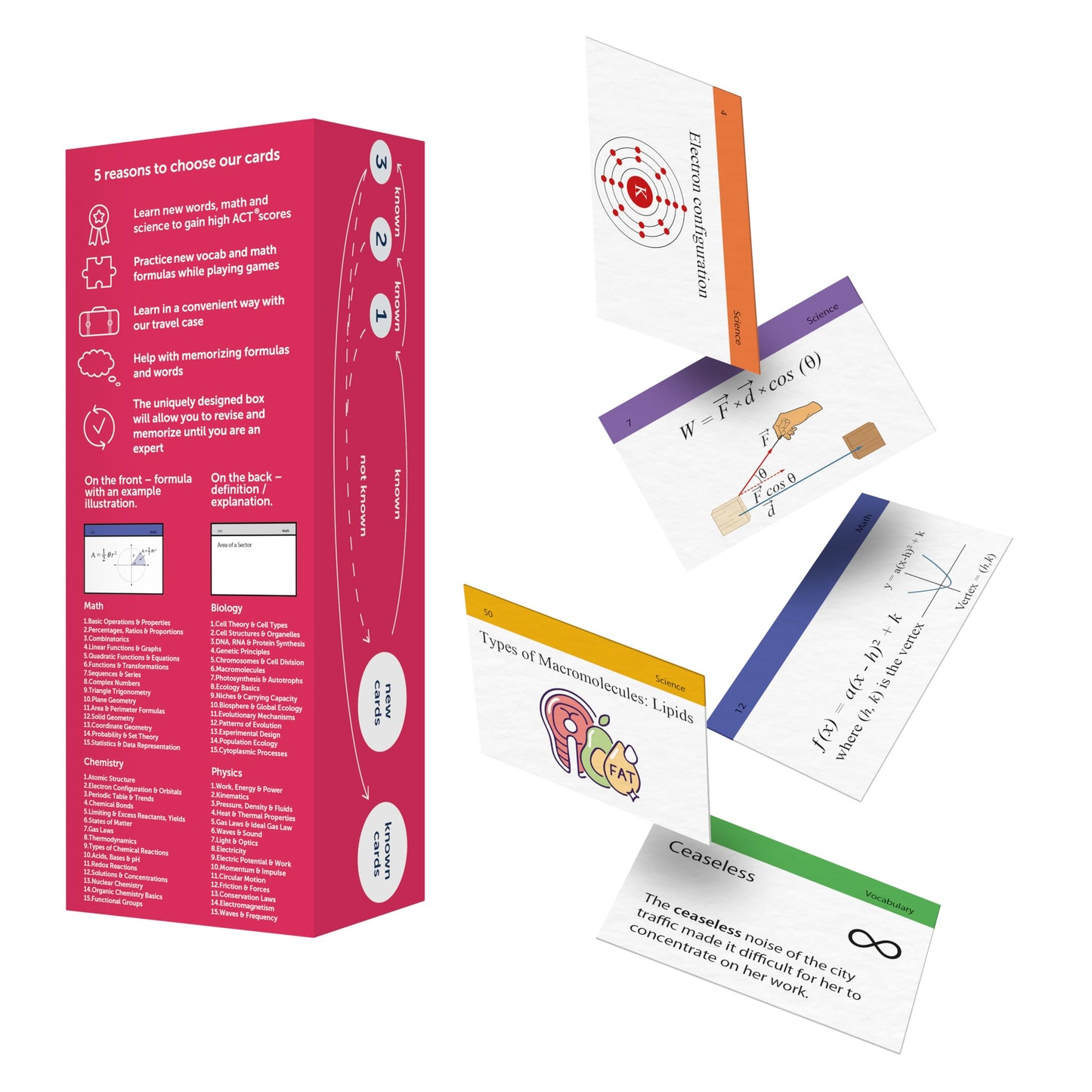 TOP STUDENTS ACT Flash Cards 2026 – 400 Math & Science Prep Kit