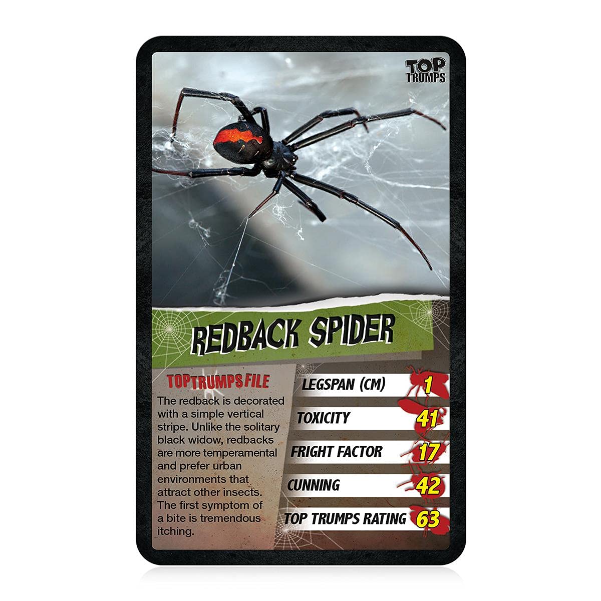 Top Trumps Spiders Classics Card Game – Goliath Bird Eater, Black Widow & Wheel Spider | 2+ Players | Ages 6+