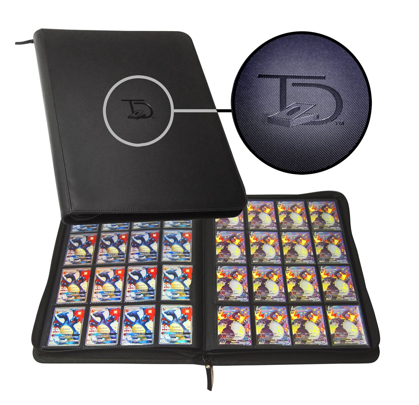 TopDeck 1000-Card Binder – Side-Loading 16-Pocket Portfolio (Ringless, Black)