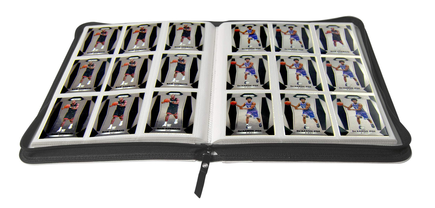 TopDeck 500 Card Ringless Zip Binder Pro – 9-Pocket Side-Load Binder for TCGs & Collectibles (White)