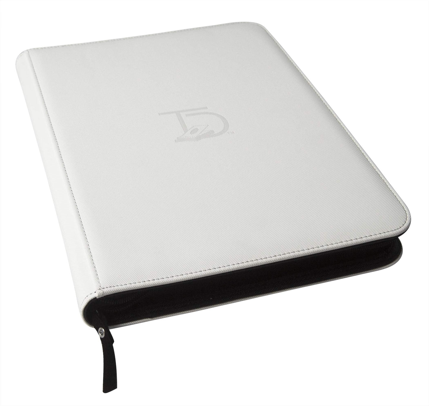 TopDeck 500 Card Ringless Zip Binder Pro – 9-Pocket Side-Load Binder for TCGs & Collectibles (White)
