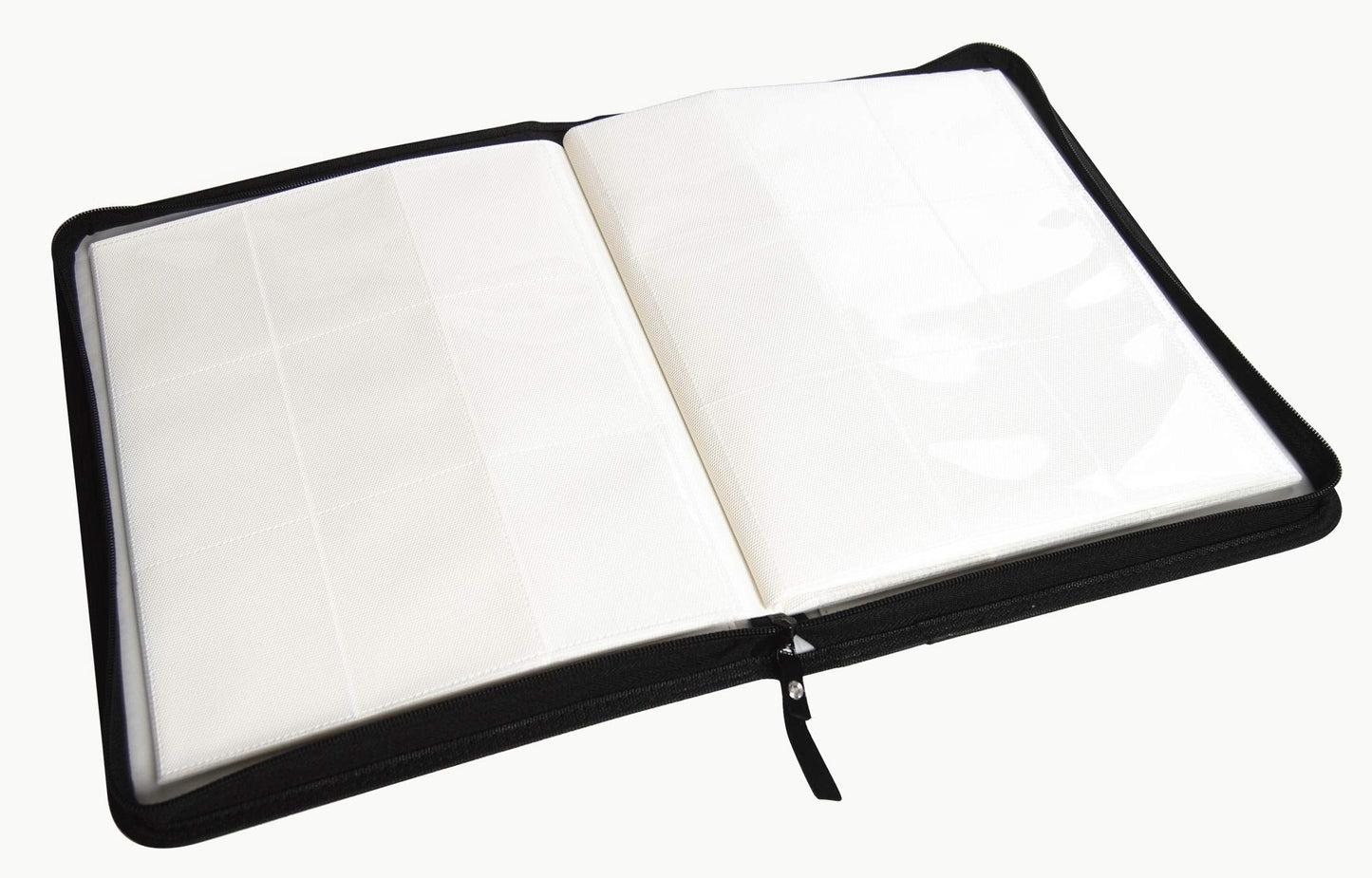 TopDeck 500 Card Ringless Zip Binder Pro – 9-Pocket Side-Load Binder for TCGs & Collectibles (White)