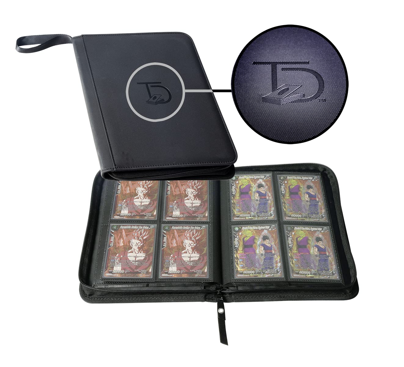 TopDeck Mini Binder – 4-Pocket Card Album, Holds 200+ Cards, Zippered Storage