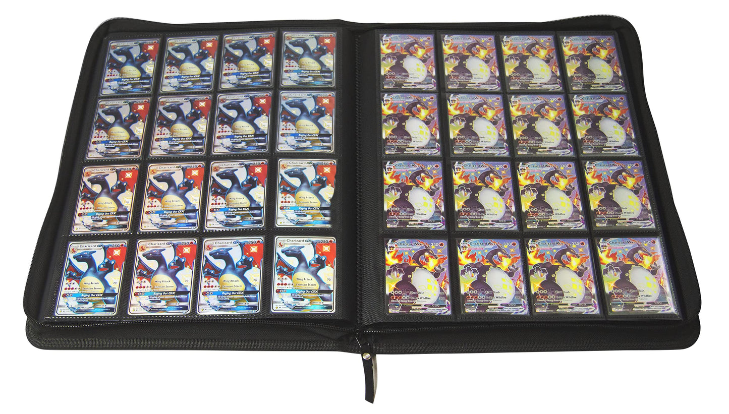 TopDeck 1000-Card Binder – Side-Loading 16-Pocket Portfolio (Ringless, Black)