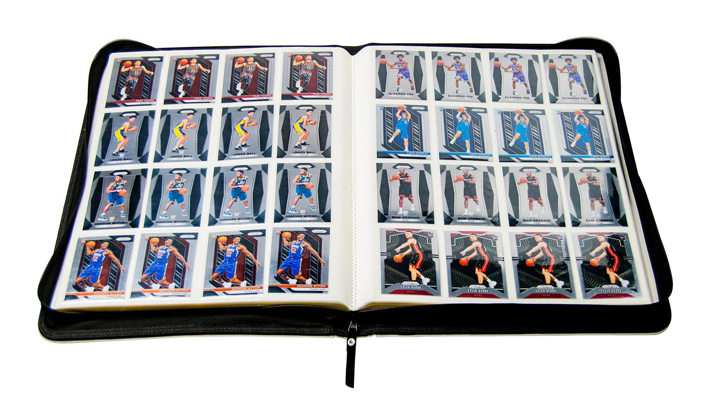 TopDeck TCG Binder White | 16-Pocket Side-Loading Card Binder