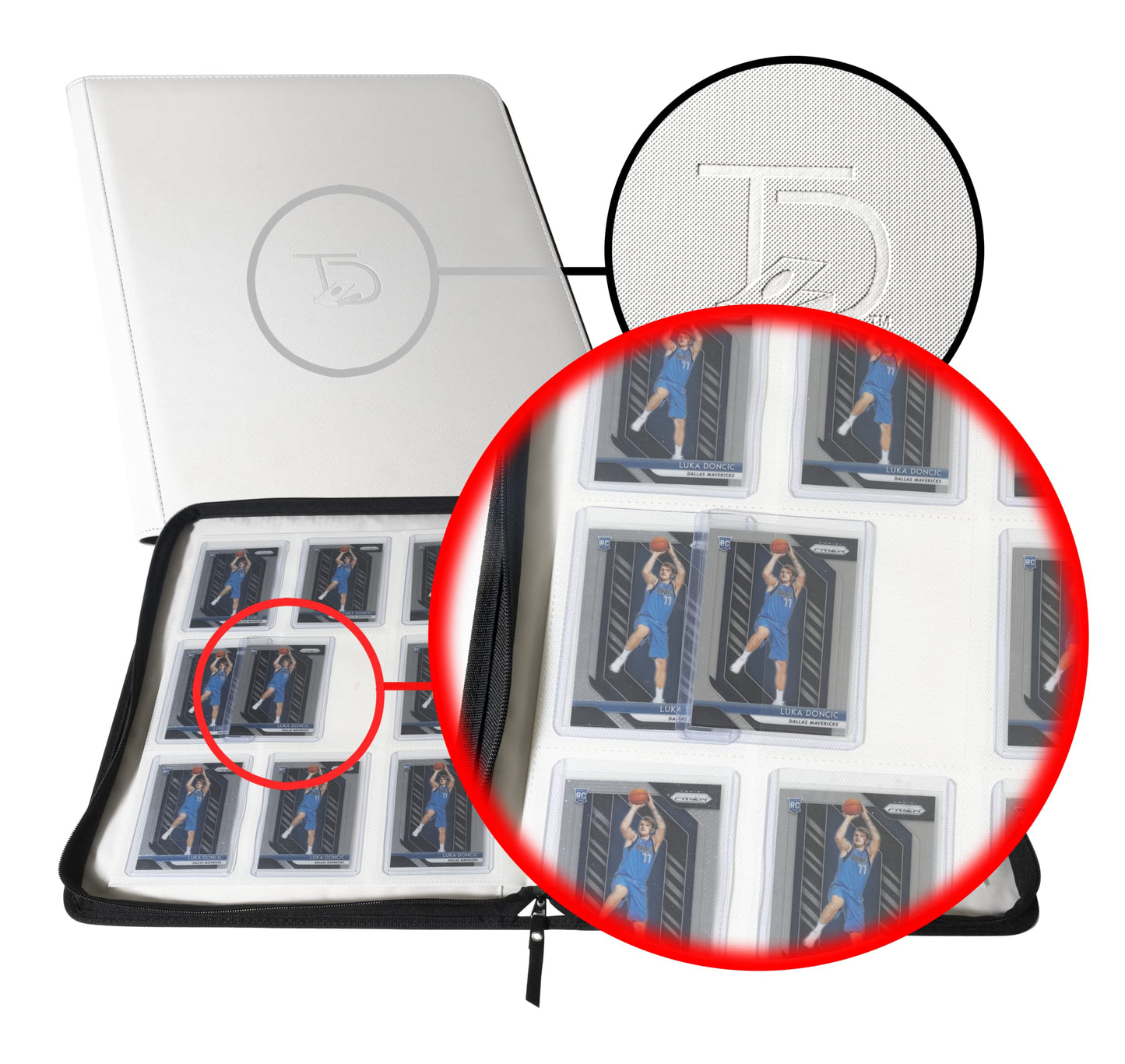 TopDeck Ultimate Trading Card Binder - 200+ Card 9-Pocket Binder in White