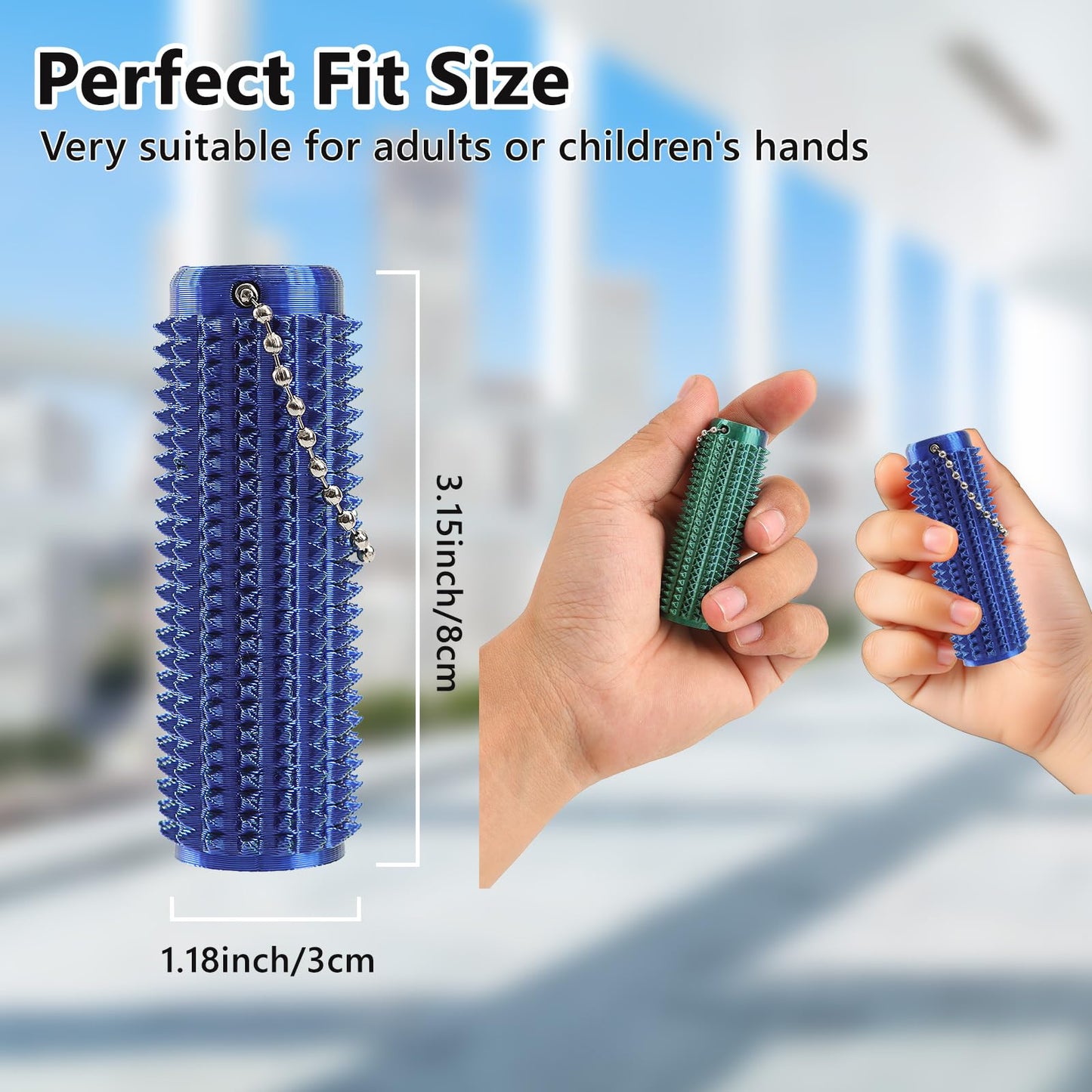 TOPLAYER Little Ouchies Fidget Toy – Pocket-Sized Spiky Key Pendant for Anxiety Relief
