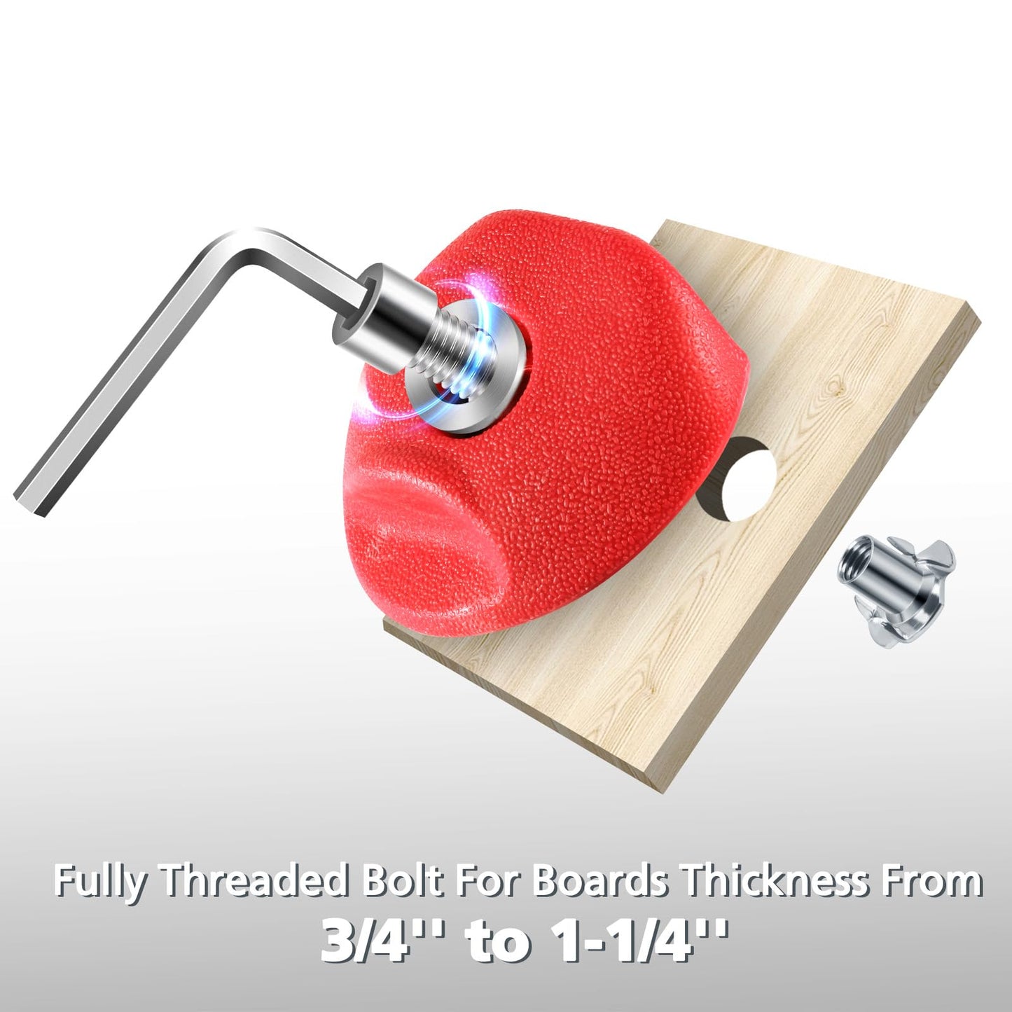 TOPNEW 32 Rock Climbing Holds – Multi-Size Set for Indoor/Outdoor Rock Walls (2-inch Mounting Hardware Included)