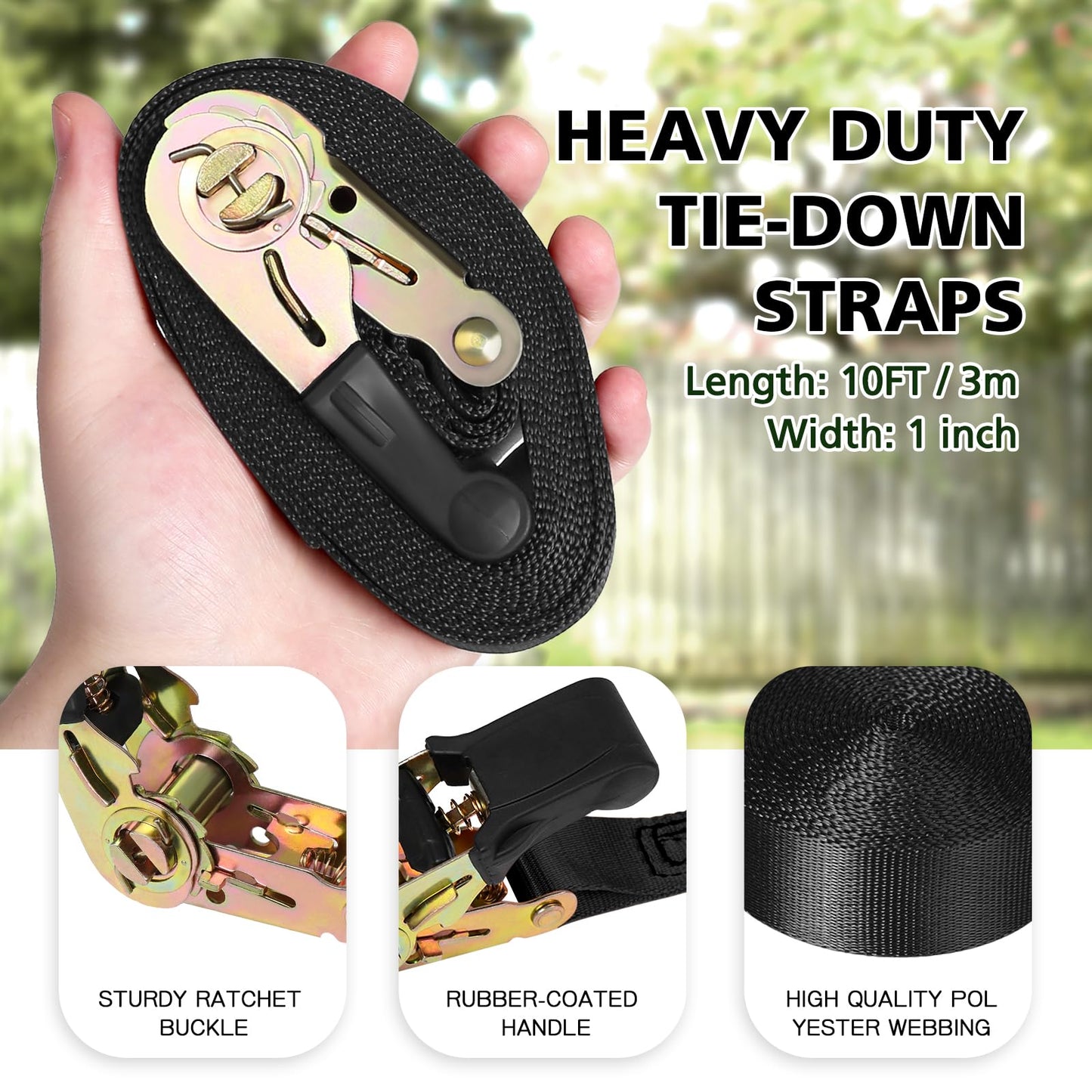 TOPNEW 18-Pcs Ninja Tree Climbing Holds & 6 Ratchet Straps for Kids - Outdoor Ninja Warrior Training Kit