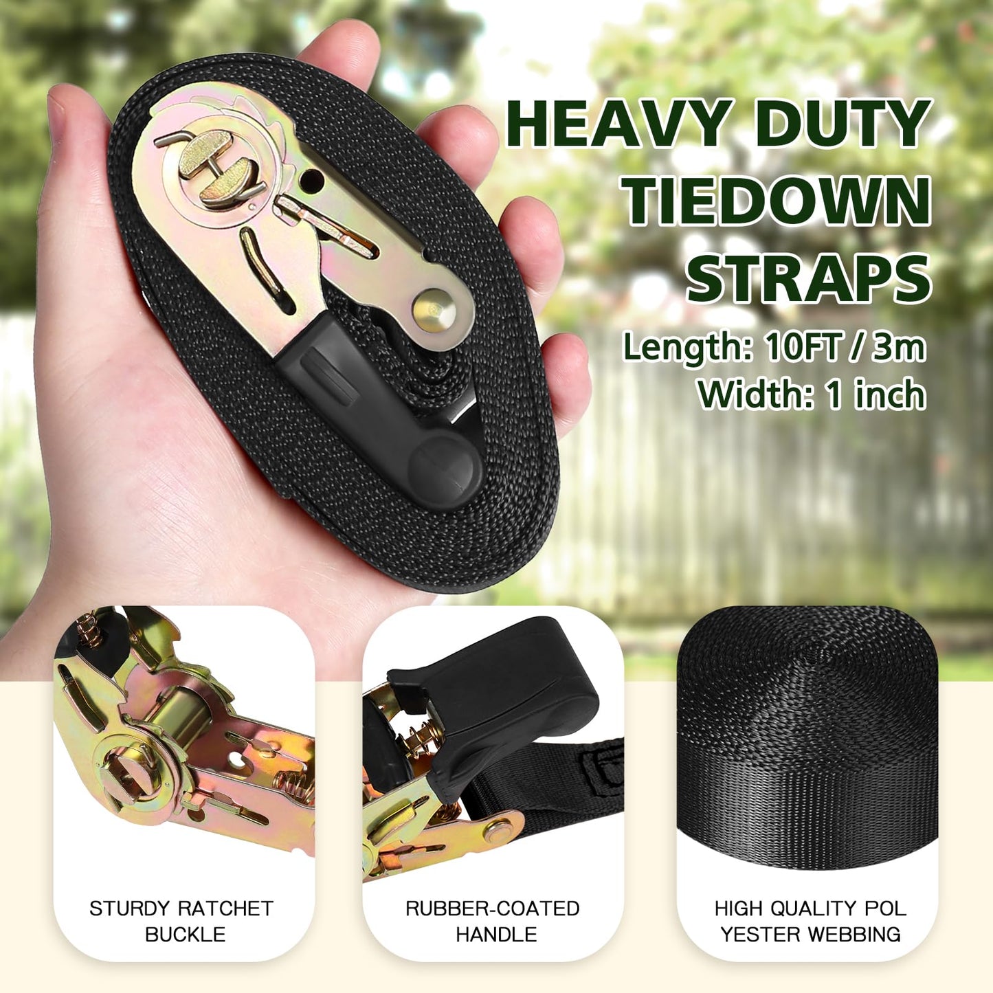 TOPNEW 12 Ninja Tree Climbing Holds for Kids – Orange & Black Kit with 6 Ratchet Straps
