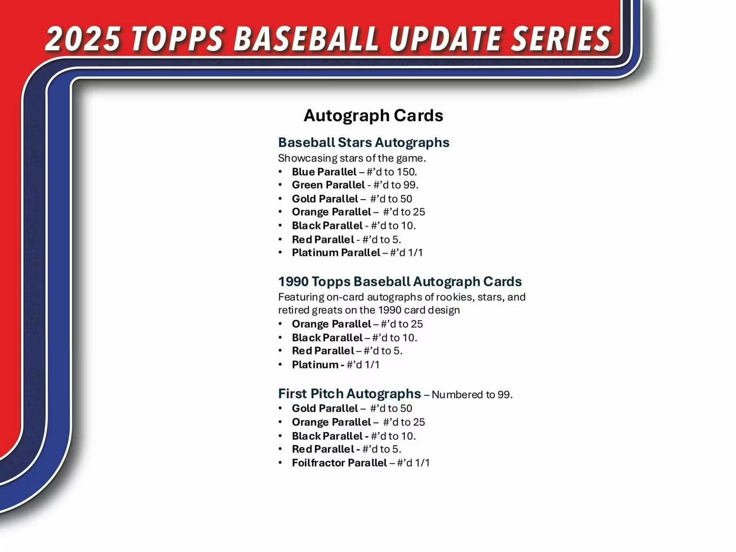 2025 Topps Update Series Baseball Hanger Box with Diamante Parallels | Stars of MLB