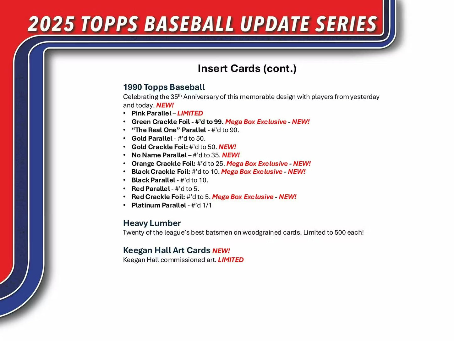 2025 Topps Update Series Baseball Hanger Box with Diamante Parallels | Stars of MLB