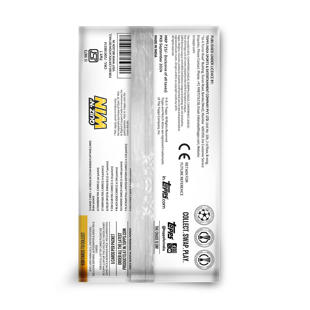 Topps UEFA Champions League Match Attax 24/25 Flow Pack – 40 Cards, Ultra Rare & Limited Editions