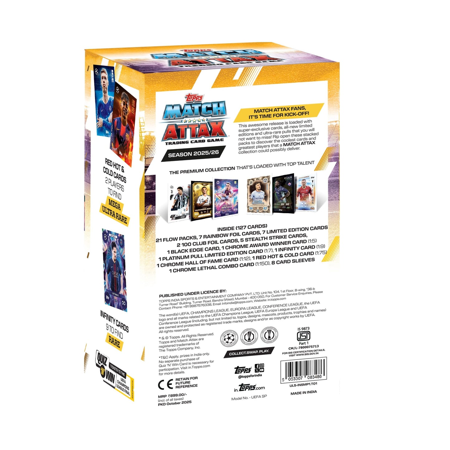 Topps UEFA Champions League Match Attax 2025 Smart Pack | Collectible Trading Cards