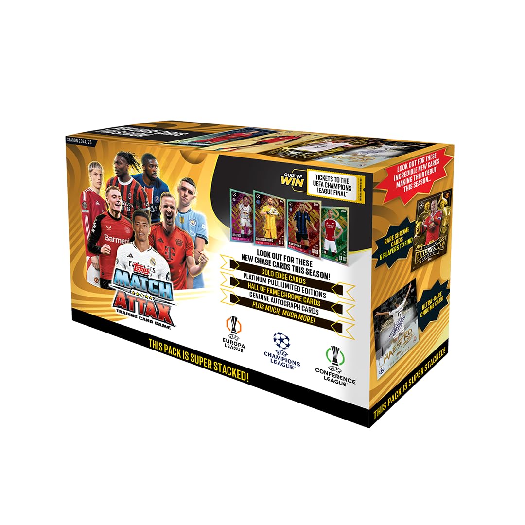 Topps UEFA Champions League Match Attax 24/25 Flow Pack – 40 Cards, Ultra Rare & Limited Editions