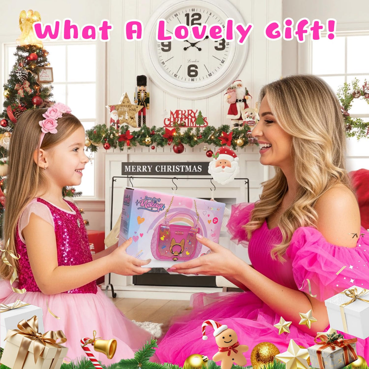 Topsolid Kids Makeup Kit – Washable, Safe Color Play with Mirror