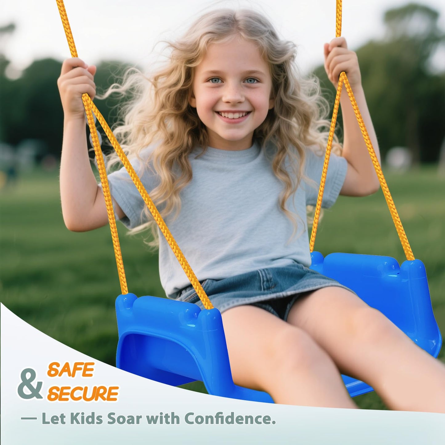 TOREVSIOR Upgraded Toddler Swing with Tray - Detachable, Foldable Indoor & Outdoor Use