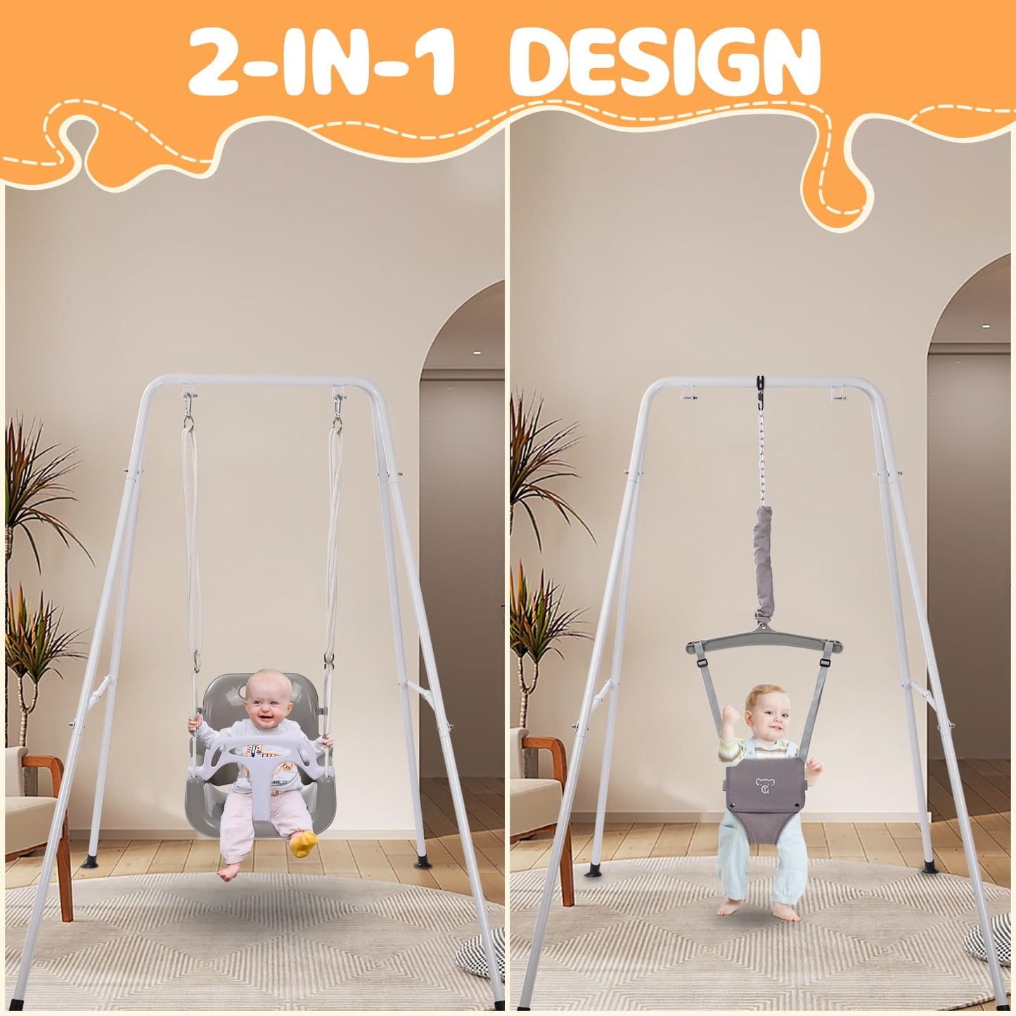 TOREVSIOR Taleco Gear 2-in-1 Toddler Swing & Jumper | Indoor/Outdoor Use