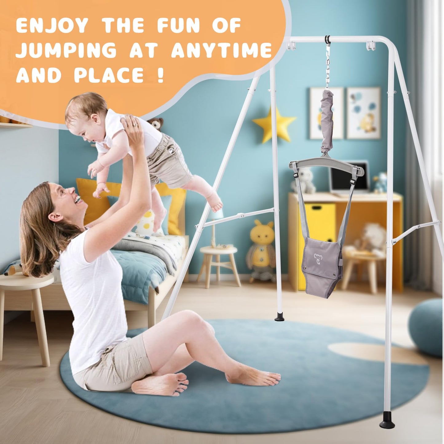 TOREVSIOR Taleco Gear 2-in-1 Toddler Swing & Jumper | Indoor/Outdoor Use