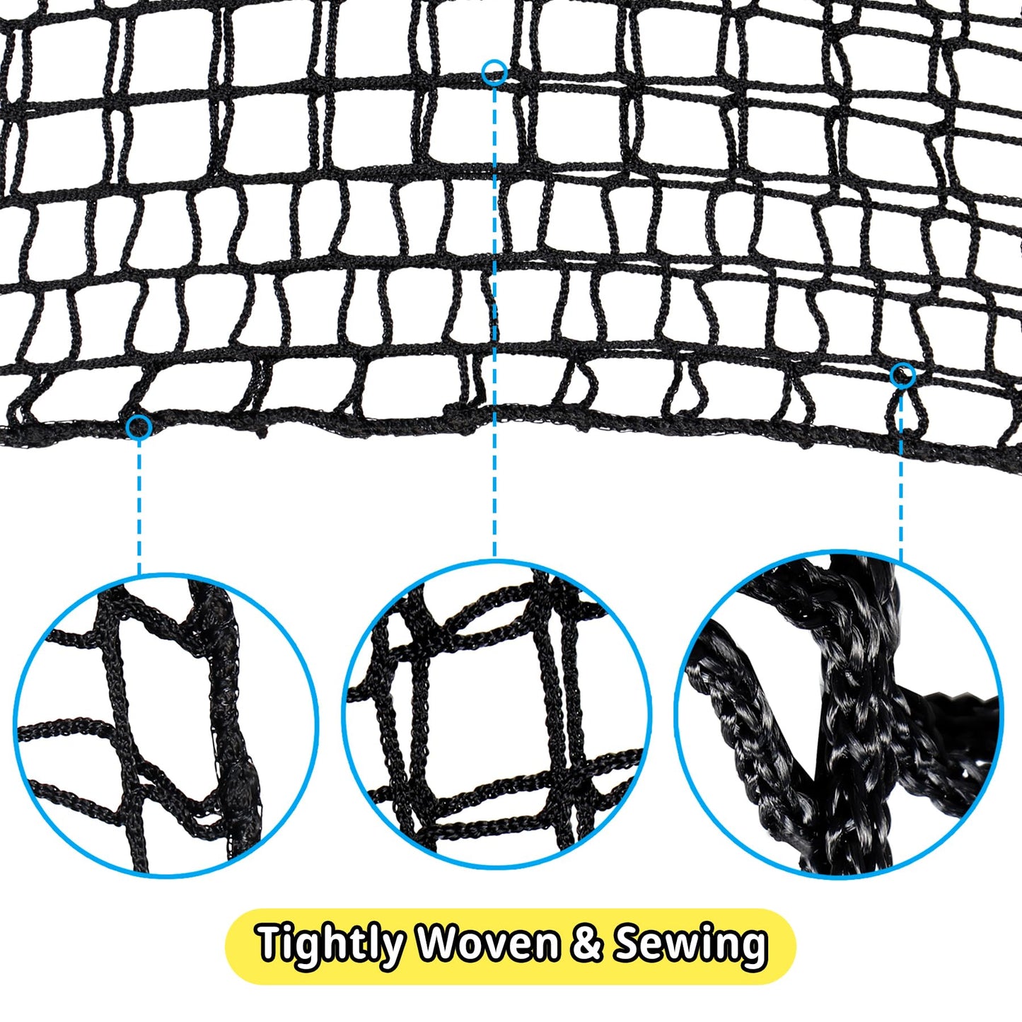 Toriexon Climbing Cargo Net 9.8' x 9.8' | Double-Layer Playground Safety Net with Storage Bag