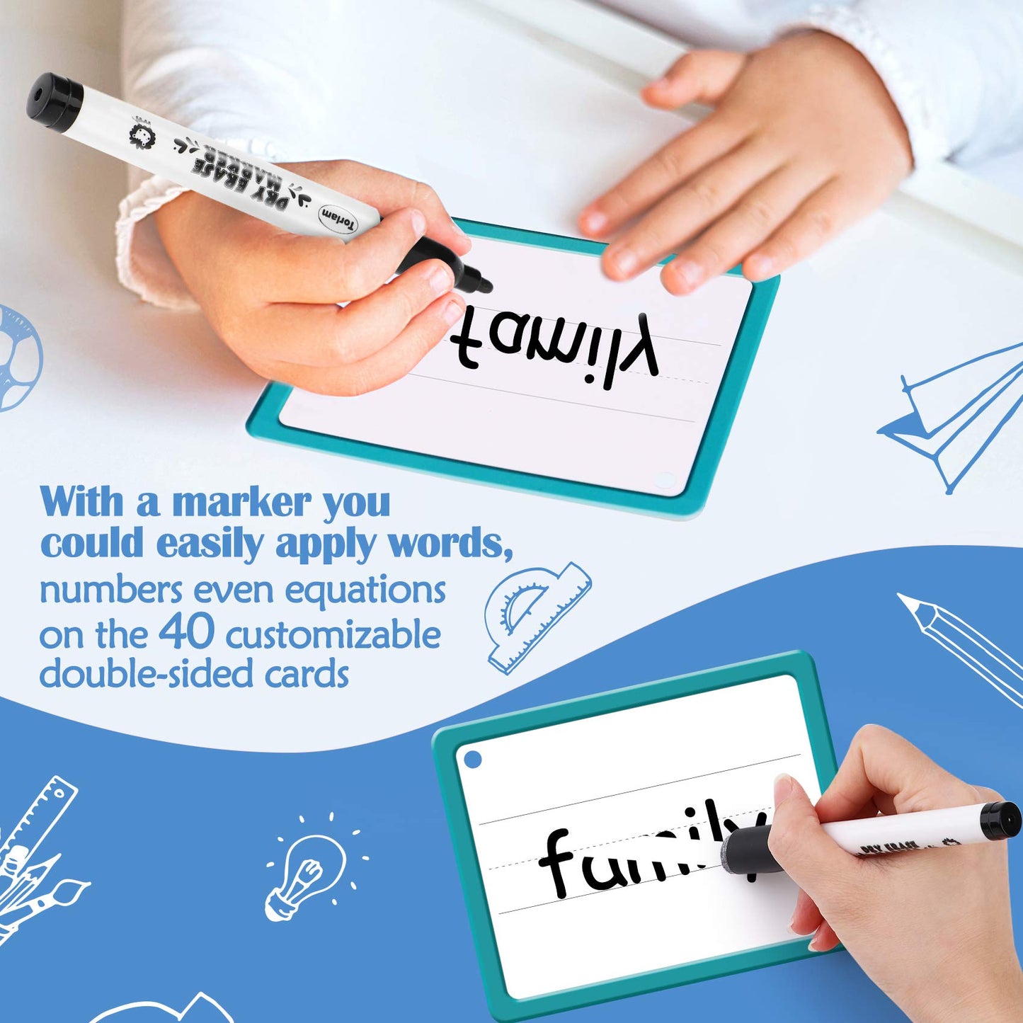 Torlam 520 Sight Words Flash Cards — Kindergarten to Grade 3, Folders & Rings