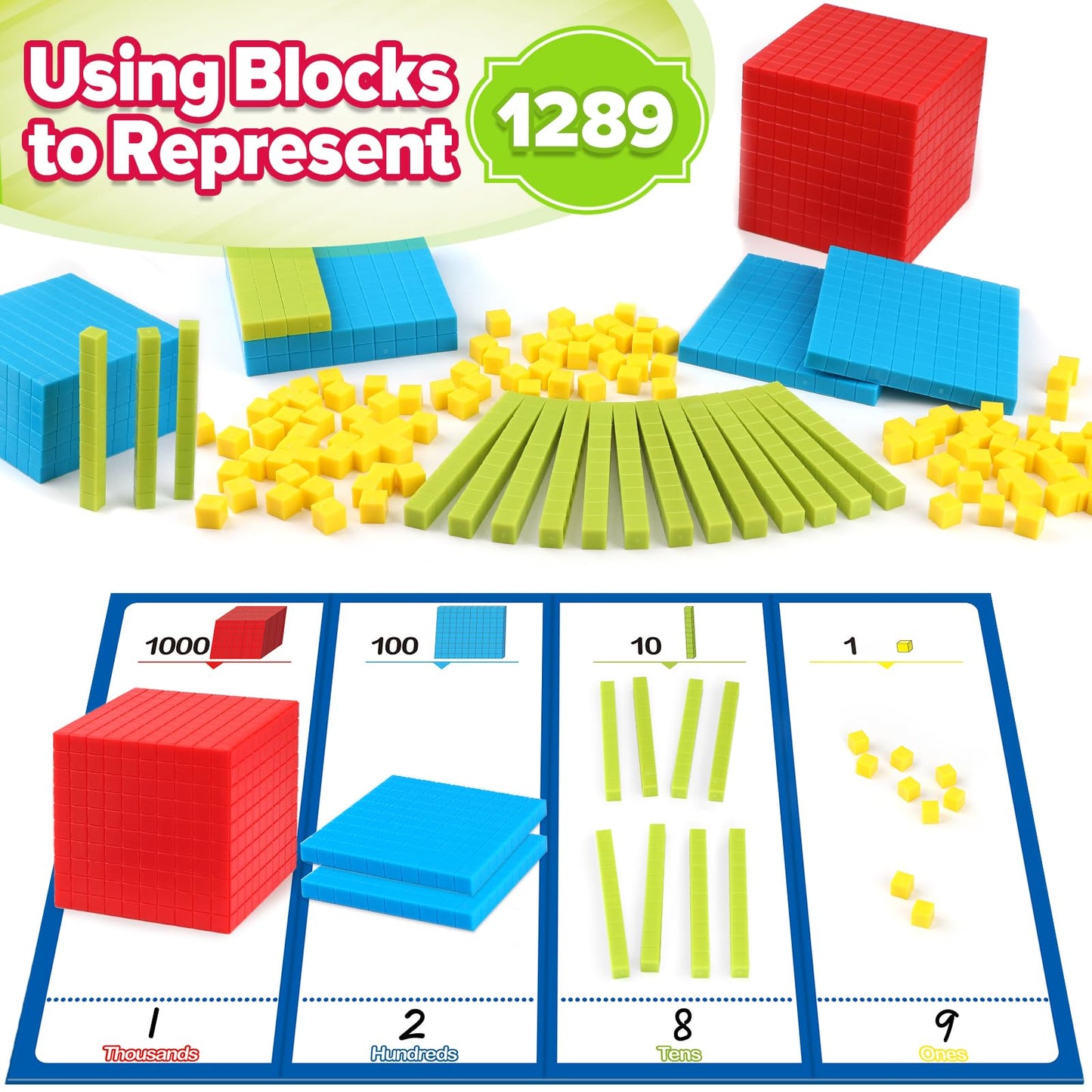 Torlam Base Ten Blocks for Place Value – Math Manipulatives for 1st–3rd Grade