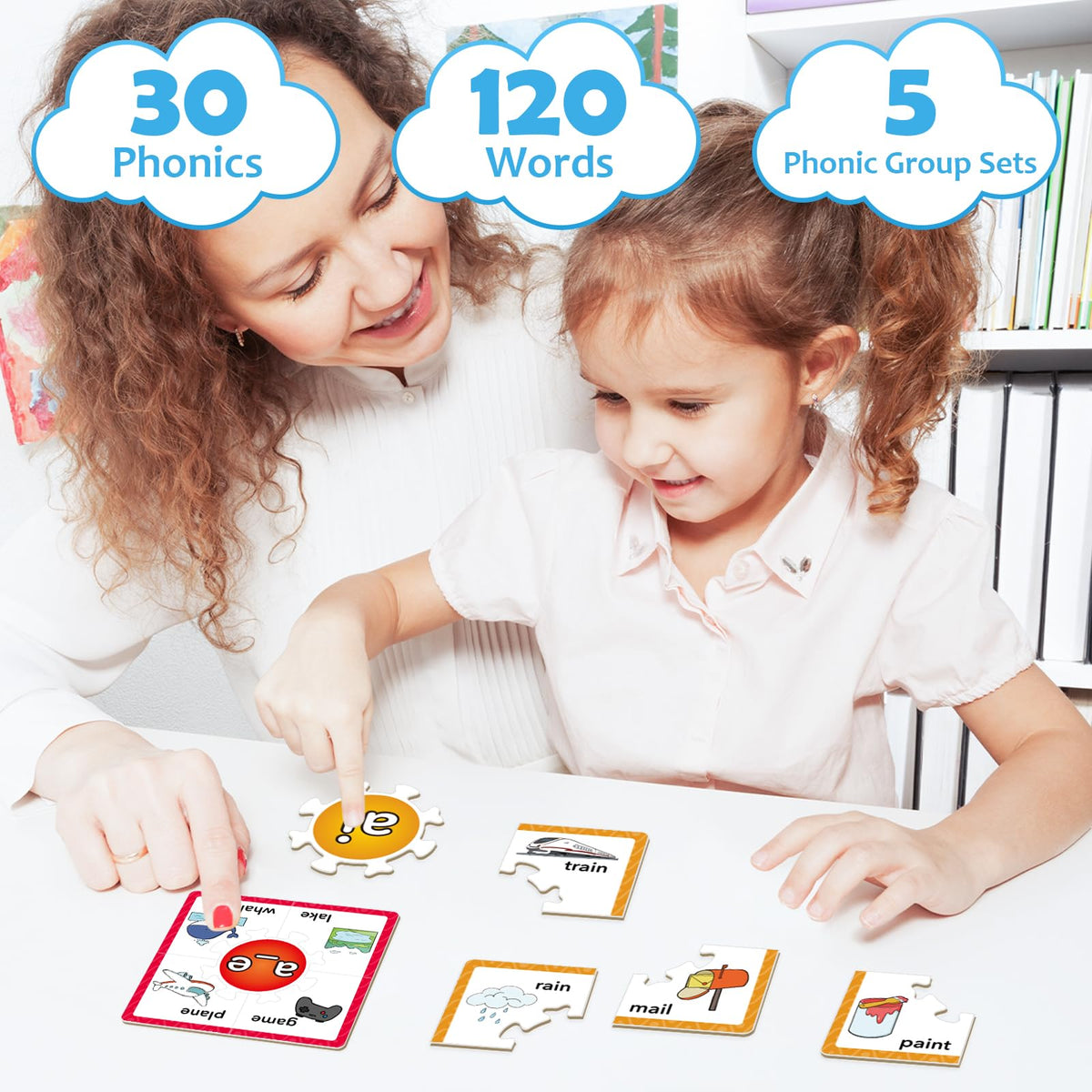 Torlam Phonics Puzzle Cards – Rhyming Games for Kids Reading & Spelling