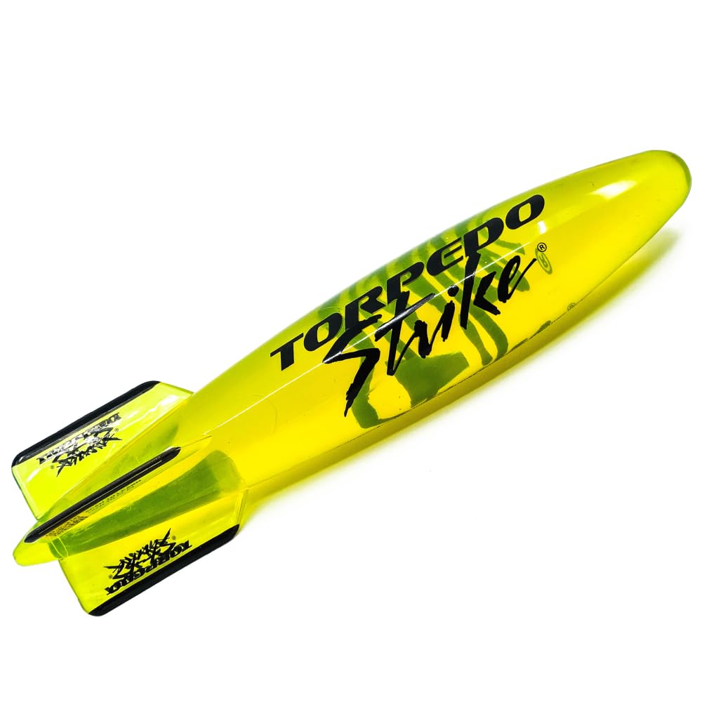 Torpedo Strike DartFin 11.25-inch Pro Size Pool Torpedo — Glides Up to 40 Feet Underwater