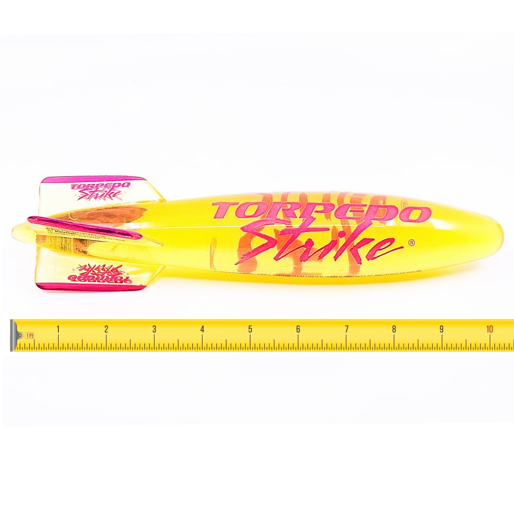 Torpedo Strike SpinFin 10.25-inch Large Ultra Premium Pool Torpedo – Glides Up to 30 ft