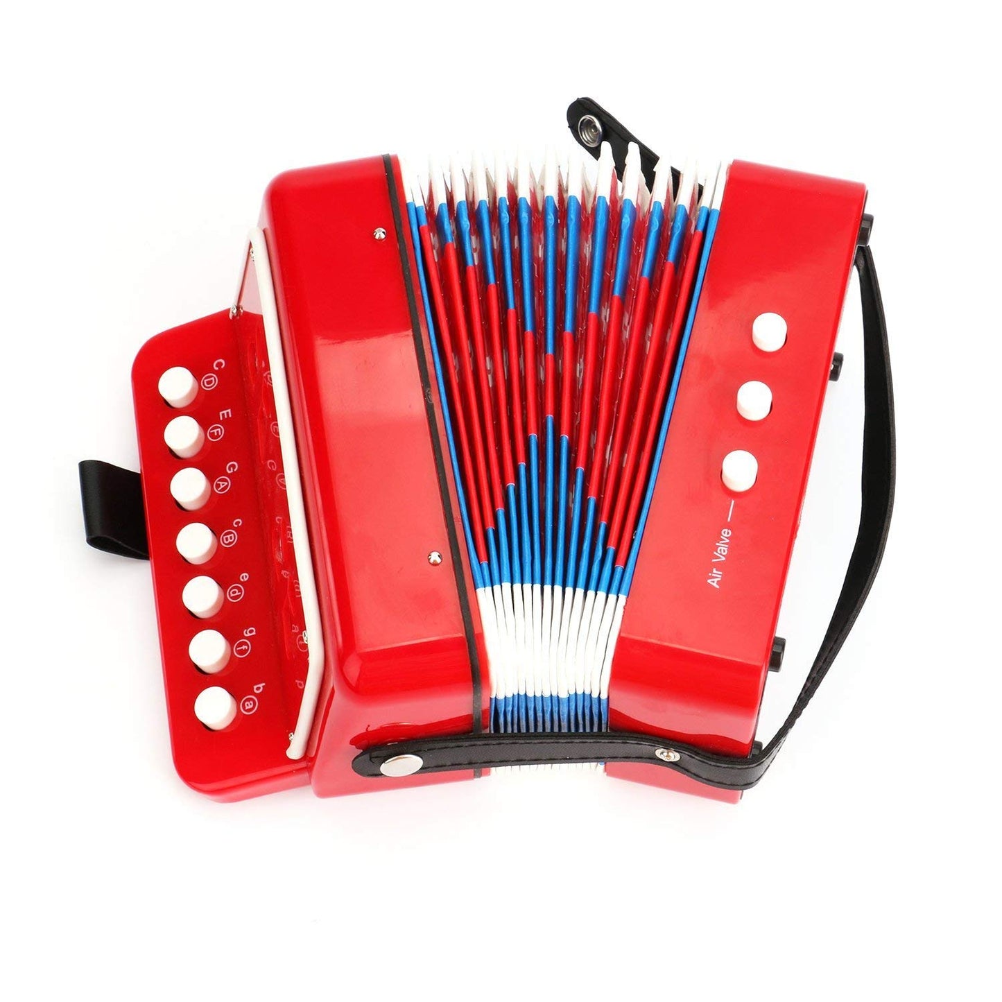 Tosnail Small Accordion – 10 Keys for Beginners, Portable Red