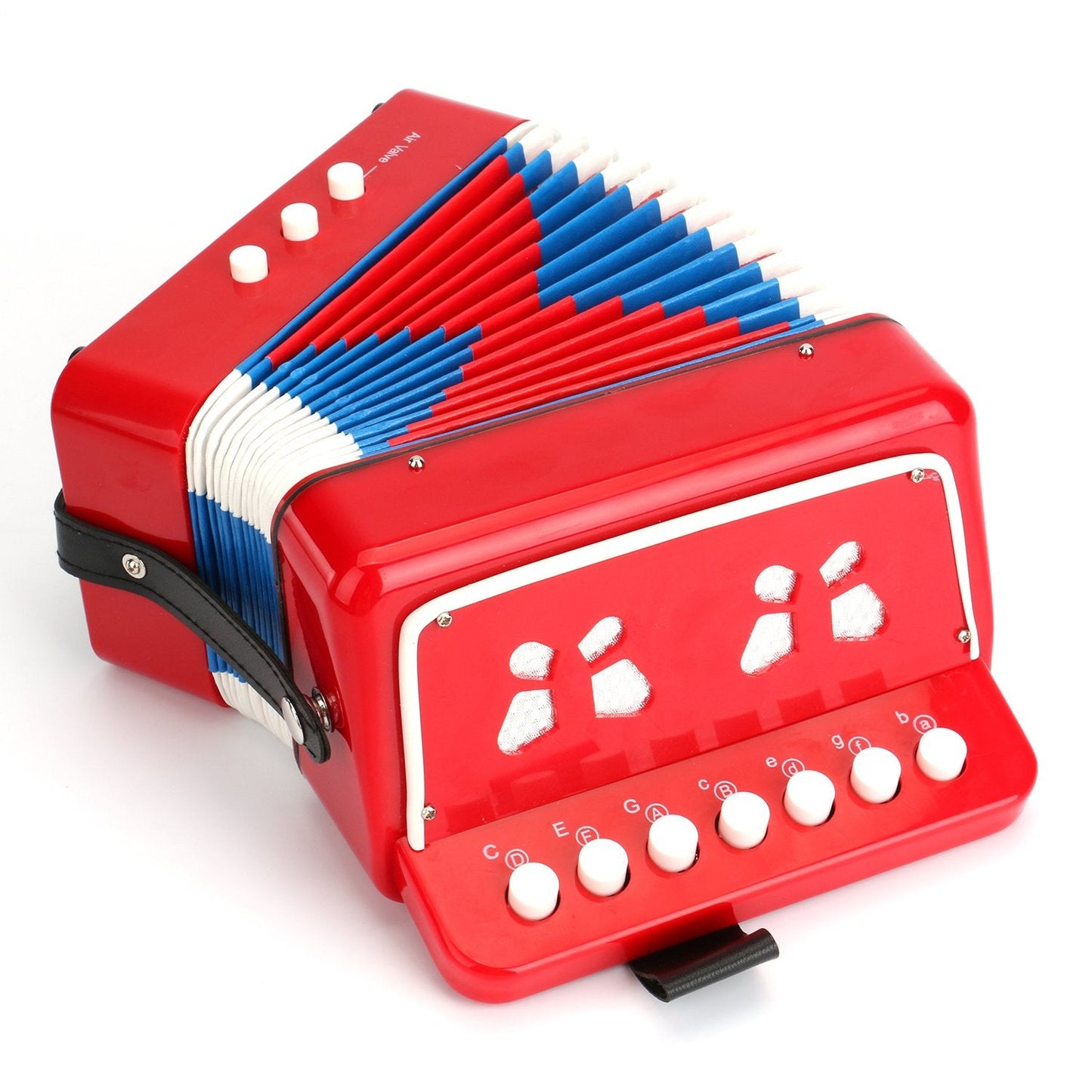 Tosnail Small Accordion – 10 Keys for Beginners, Portable Red