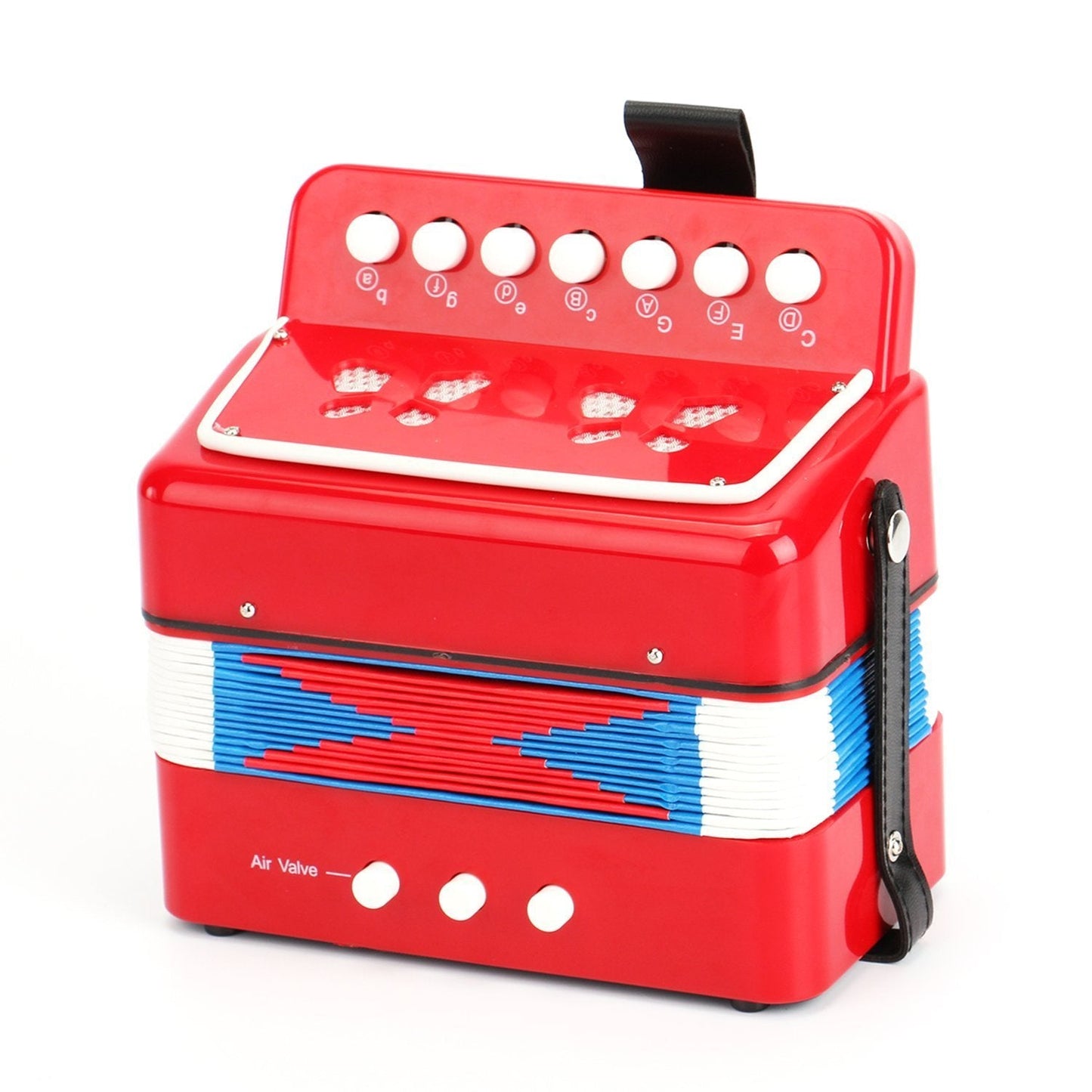 Tosnail Small Accordion – 10 Keys for Beginners, Portable Red