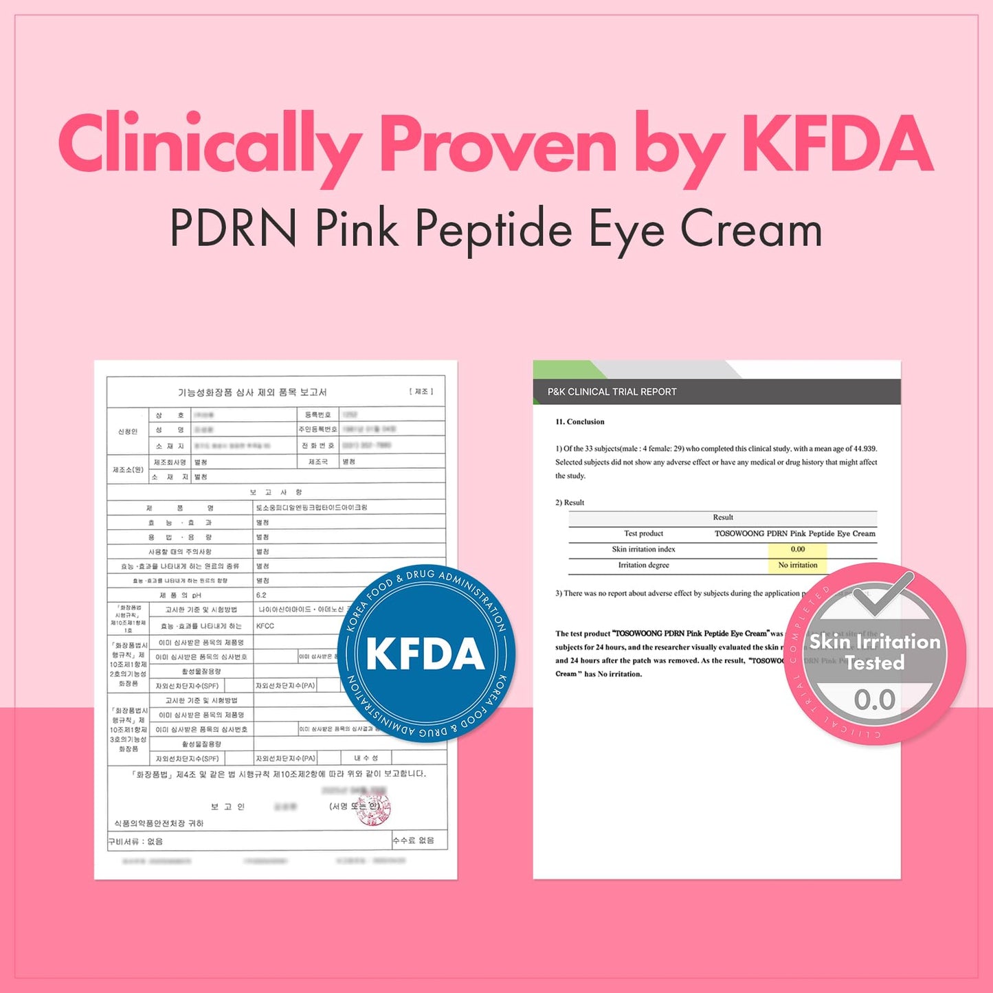 TOSOWOONG PDRN Pink Peptide Eye Cream – Salmon DNA PDRN 5000ppm, Liposome Retinol, Caffeine (30ml)