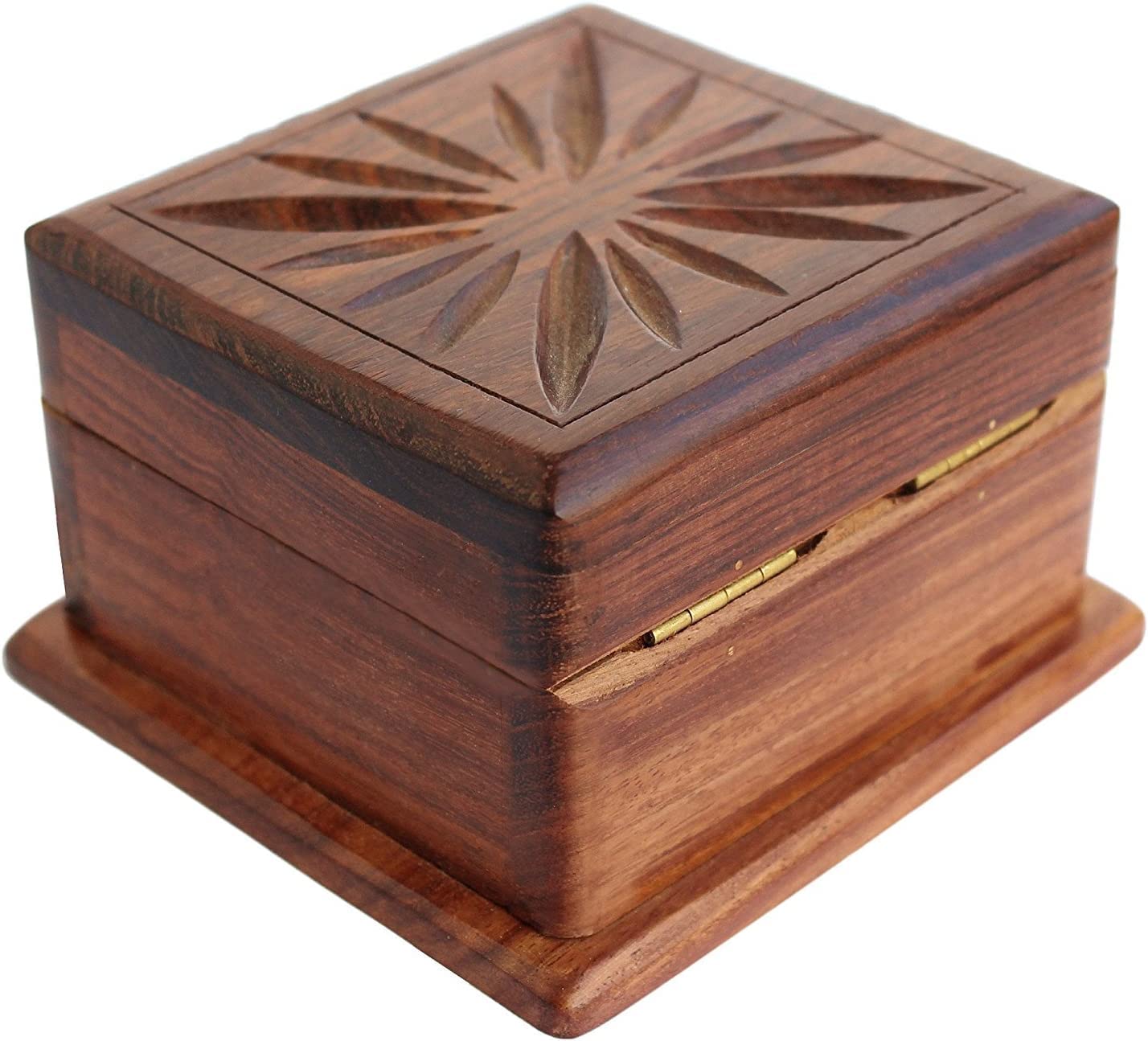 TOSQP27 Secret Box Brainteaser Puzzle Case – Rosewood Gift & Storage Organizer