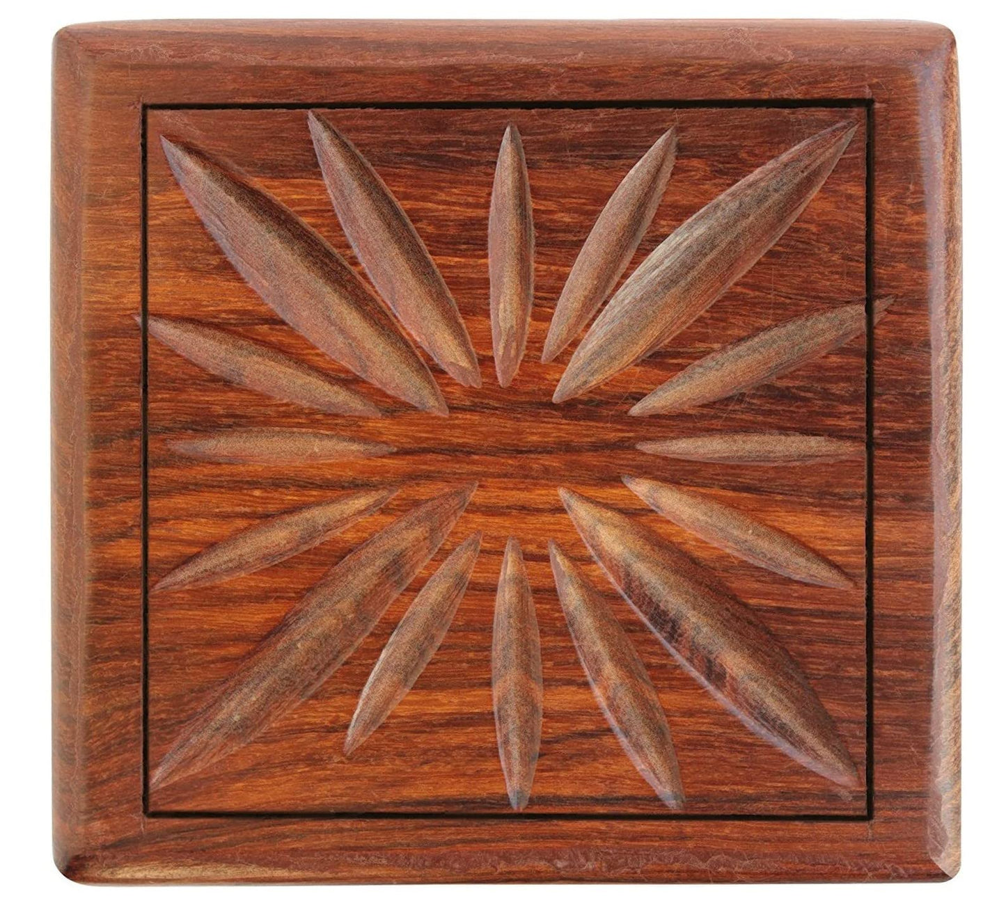 TOSQP27 Secret Box Brainteaser Puzzle Case – Rosewood Gift & Storage Organizer