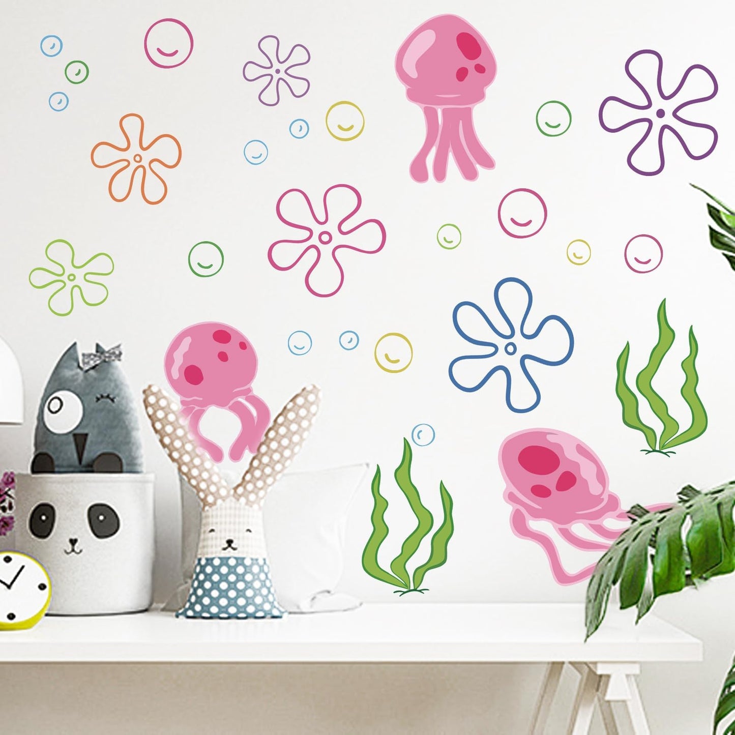 177pcs Underwater Flower Wall Stickers — Peel & Stick, Zero Residue by Tostmrks
