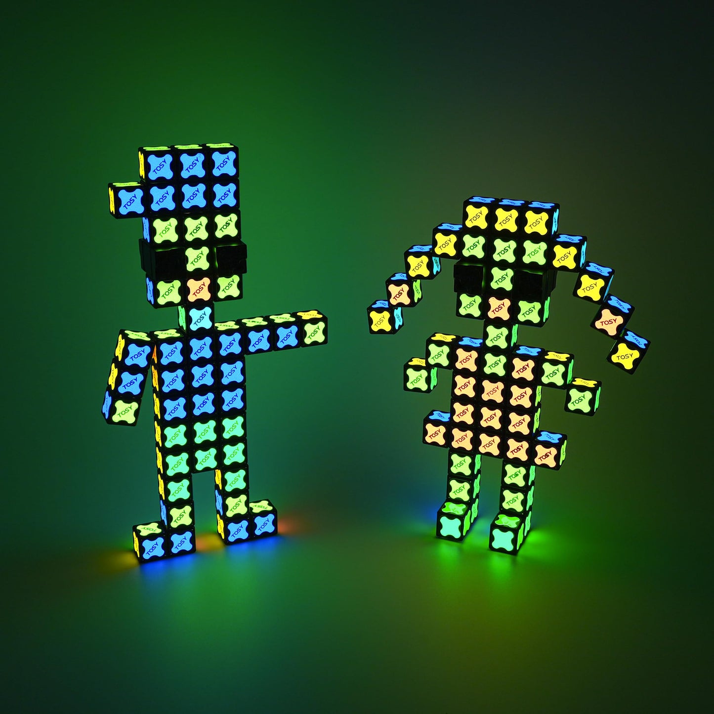 TOSY Magnet Cube 2x2 – Glow-in-the-Dark Infinity Cube & UV Flashlight STEM Toy