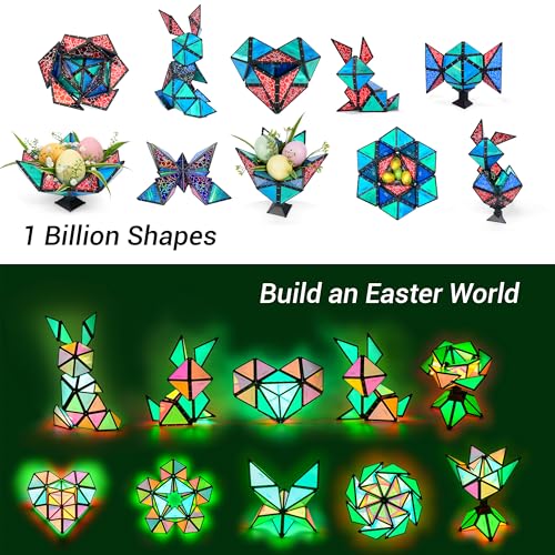 TOSY Magnet Pyramid Stone: 1 Cube to 1 Billion Shapes, 243 Magnets + Spinner
