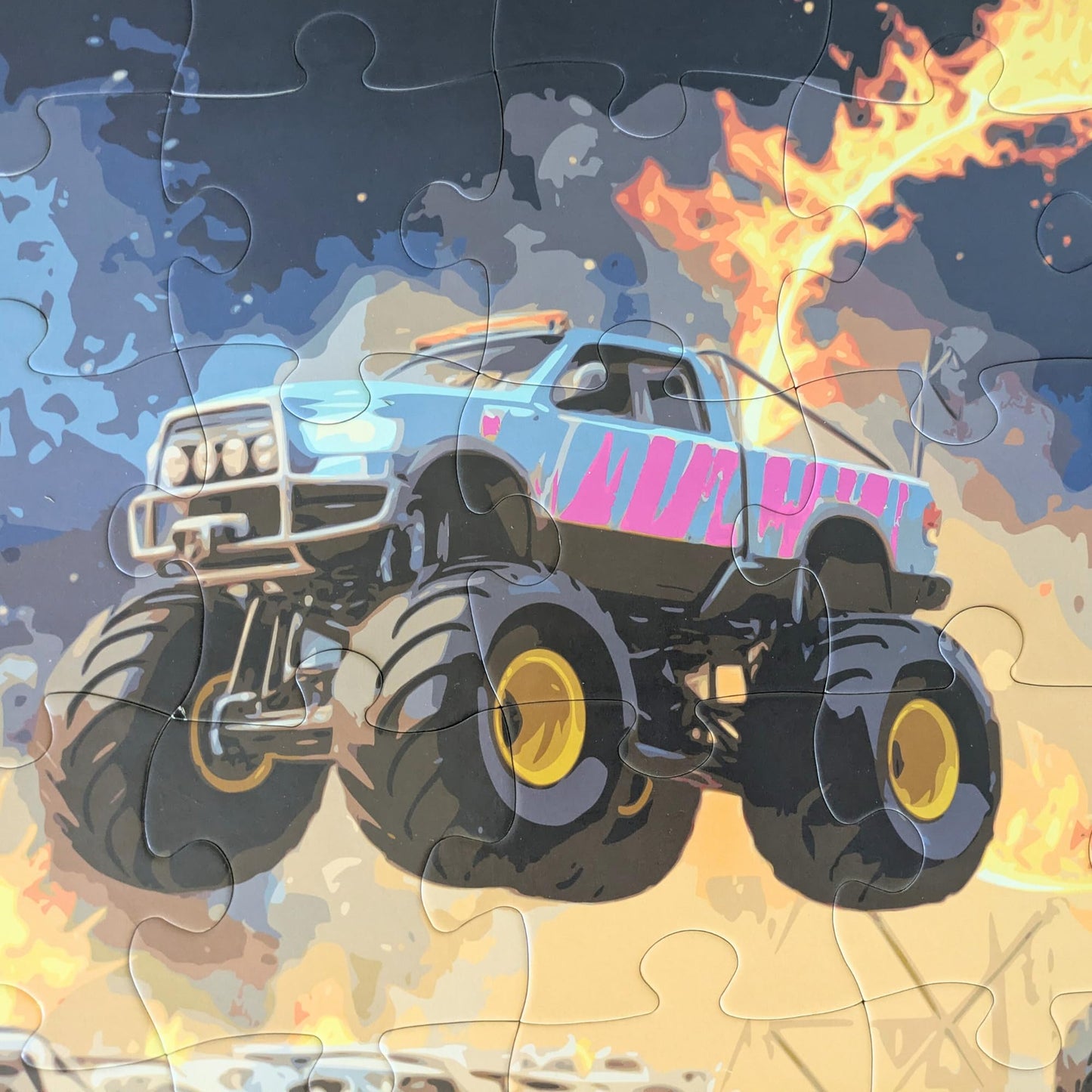 Tot Dojo Monster Truck Rally Jumbo Floor Puzzle – 48 Large Pieces, 3ft x 2ft