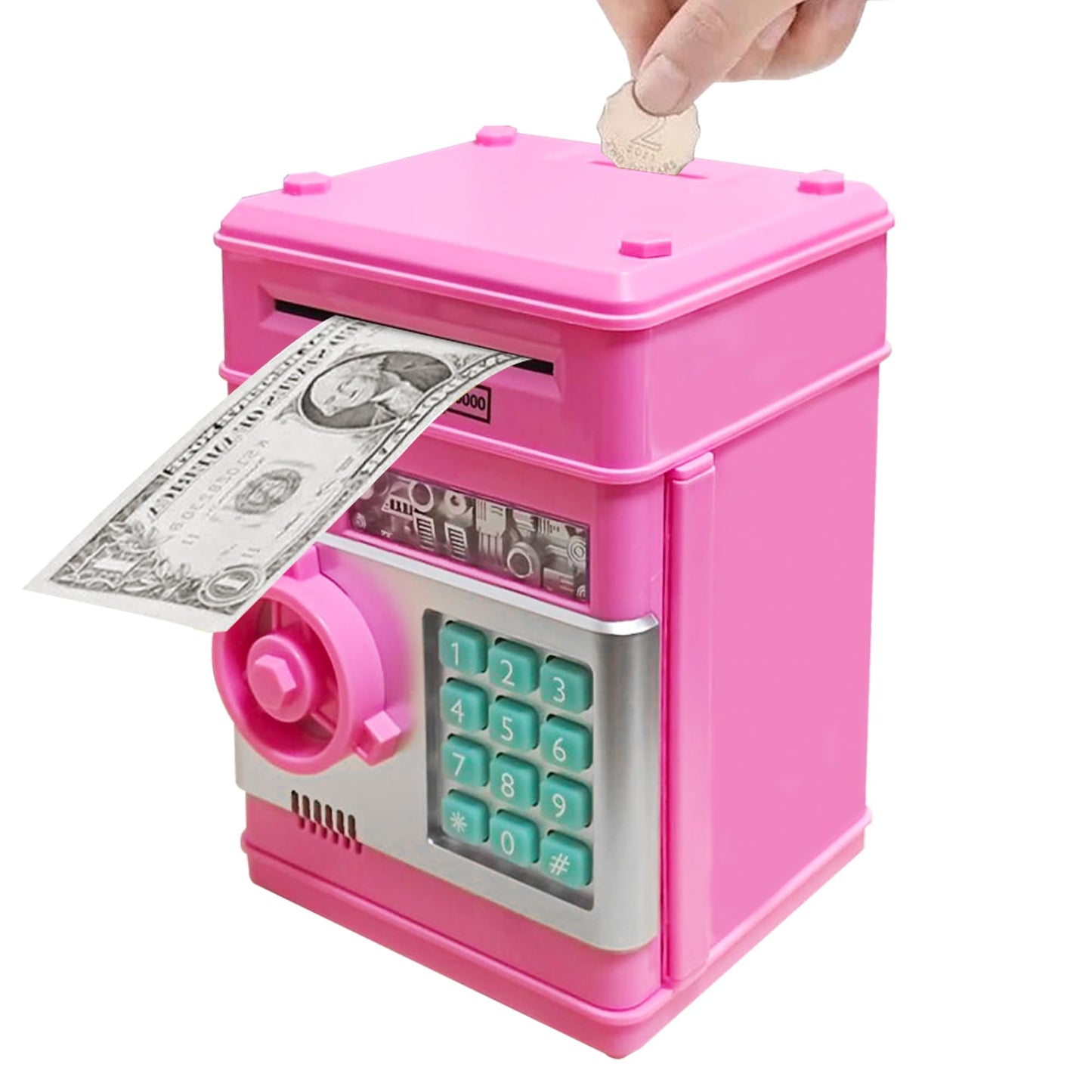 Totola Piggy Bank Electronic Mini ATM for Kids - Safe Password Lock & Coin Savings