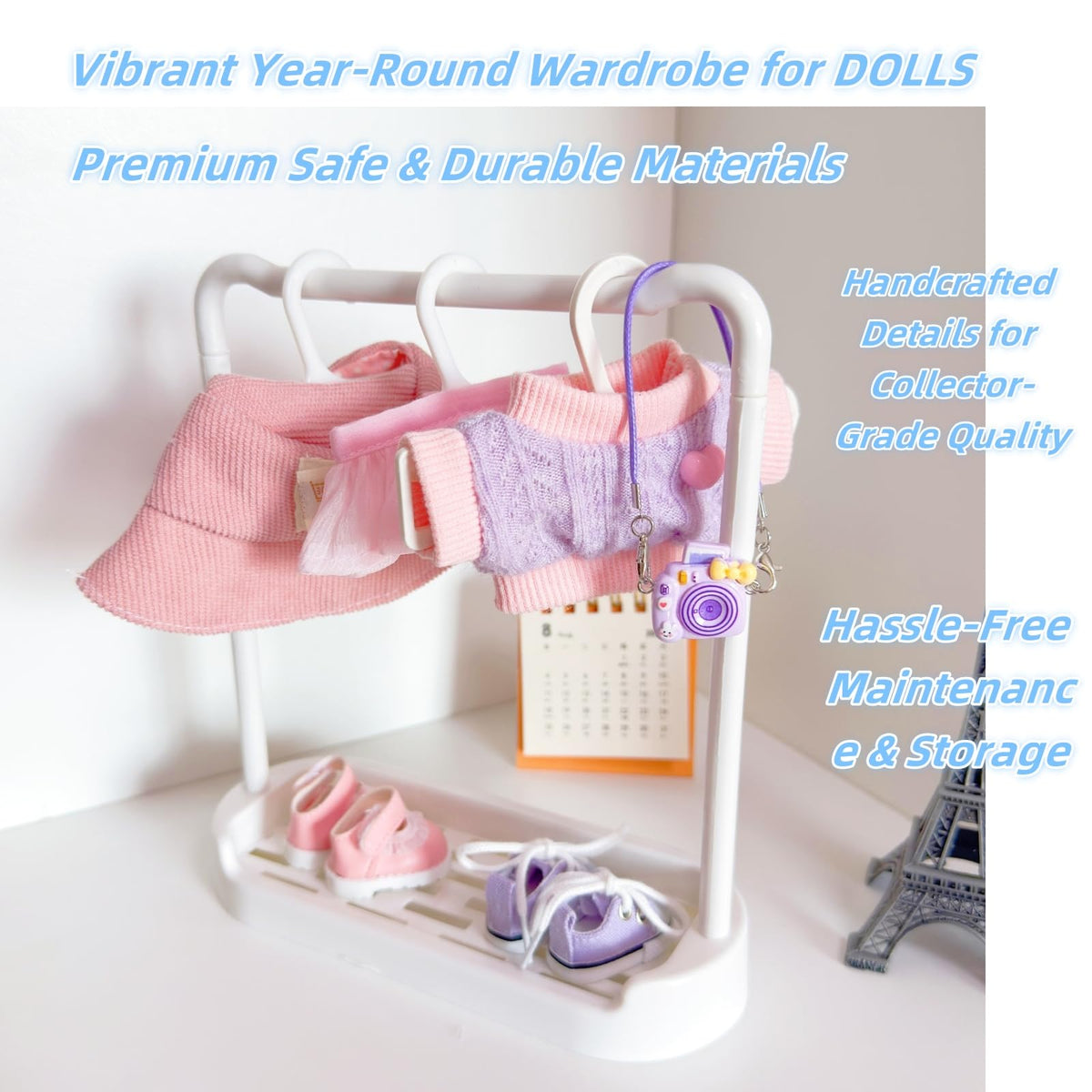 TOU-BEGUIN 17cm Lu Bubu Doll Outfit Set – 5-Piece Kawaii Pink Accessories