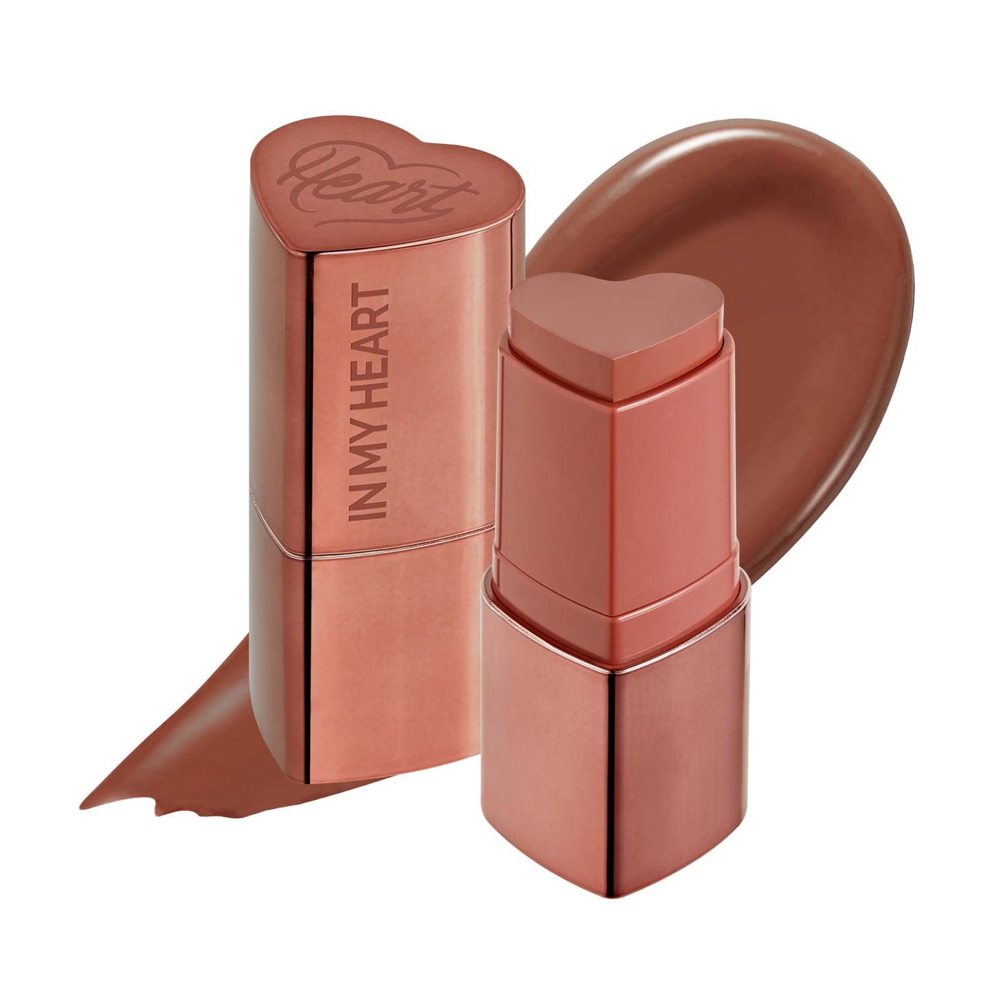 Touch in Sol In My Heart Stick Blush (#Reddish Brick) – Cream Blush Stick for Cheeks, Lips & Shading