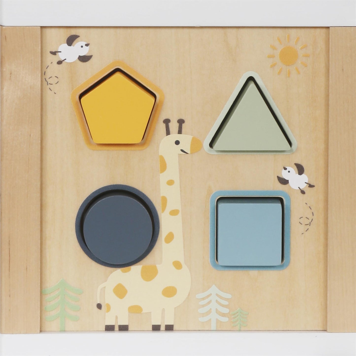 Touch Us Wooden Activity Cube 6-in-1 Montessori Toy for 1+ Year Olds | Bead Maze, Shape Sorter, Mirror & Gears