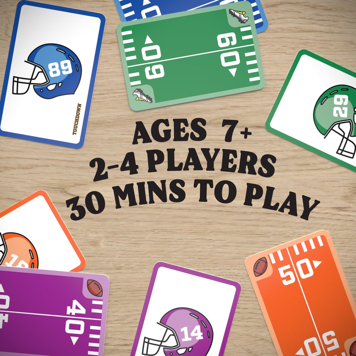 TOUCHDOWN The Card Game – Fast-Paced Football Card Game for 2-4 Players, Easy to Learn