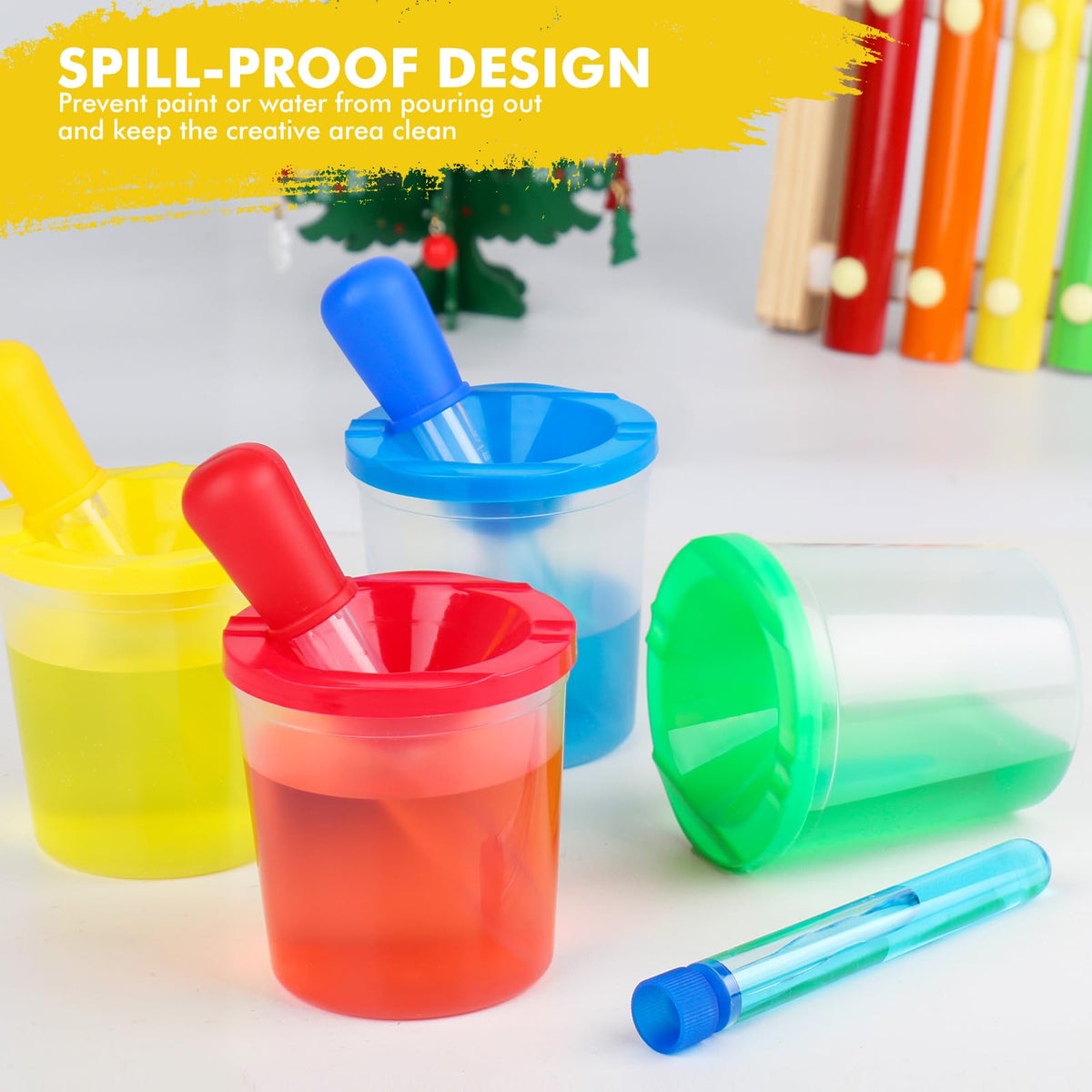 TOUHKAN Color Science Test Tubes with Droppers for Kids