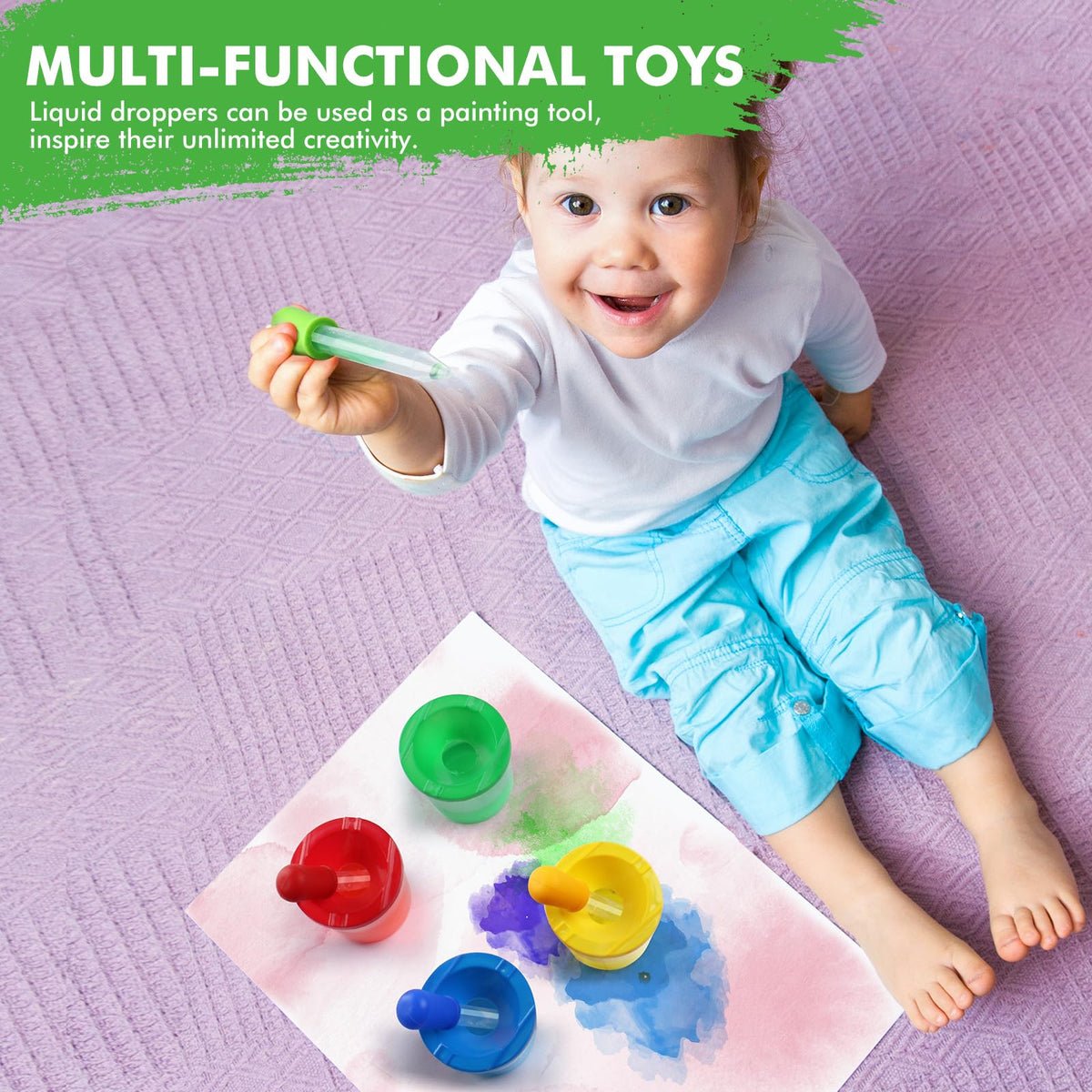 TOUHKAN Color Science Test Tubes with Droppers for Kids