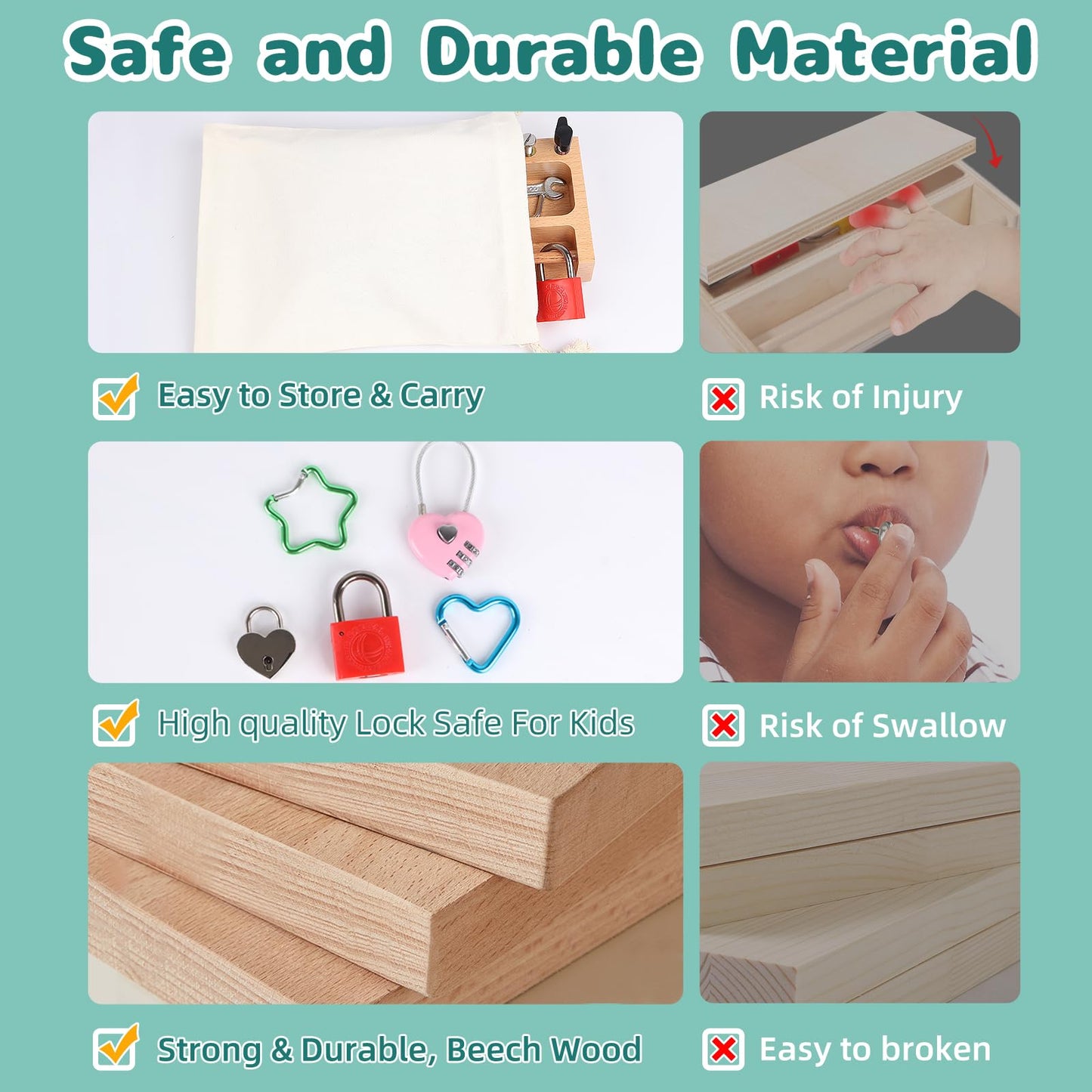 TOUHKAN Montessori Screwdriver Board Set – Lock & Key Toys for 3–5 Year Olds